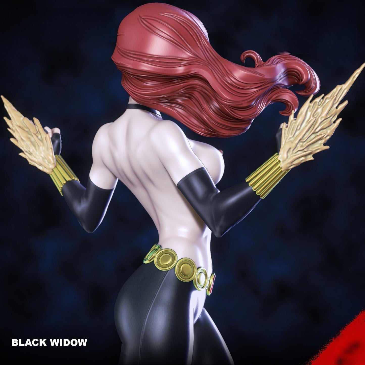 Black Widow Comic Special Edition - STL 3D Print Files - 3D Printed Garage Kit ガレージキット Resin Model Scale Figure フィギュア
