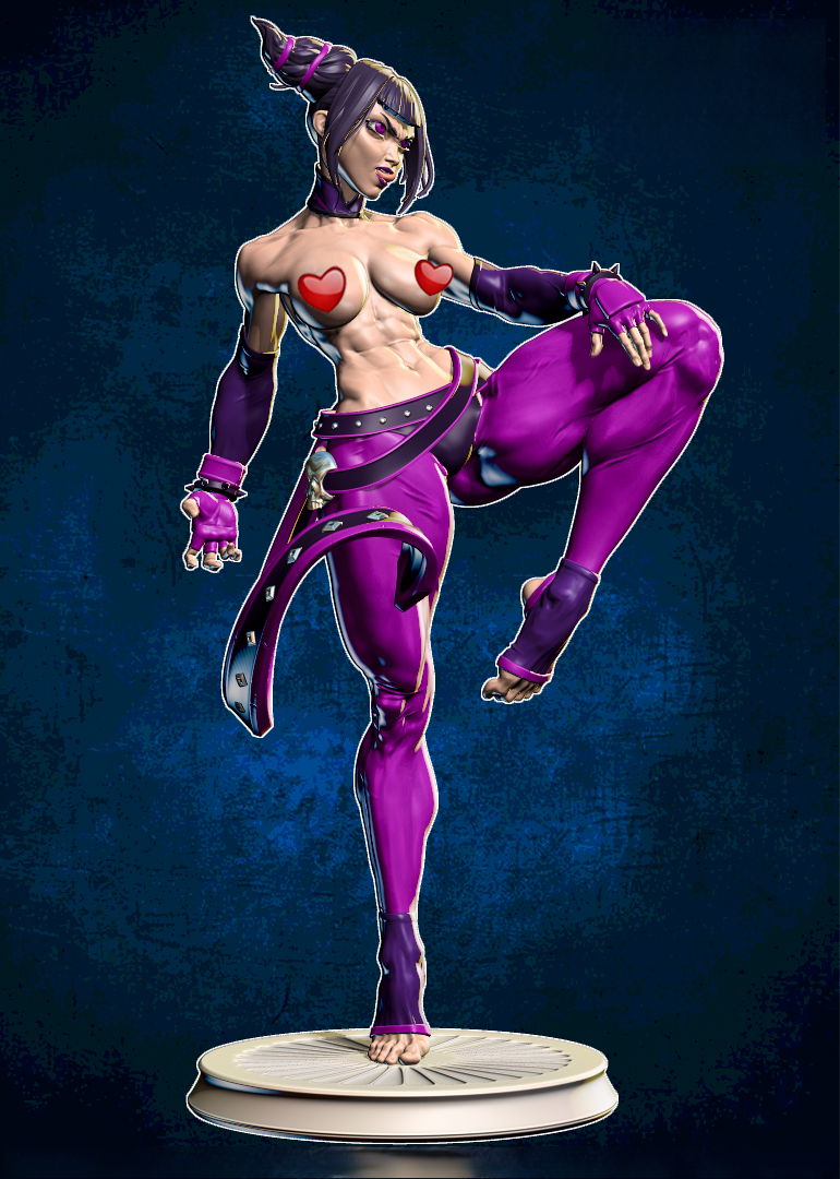Juri Special Edition - Street Fighter - STL 3D Print Files - 3D Printed Garage Kit ガレージキット Resin Model Scale Figure フィギュア