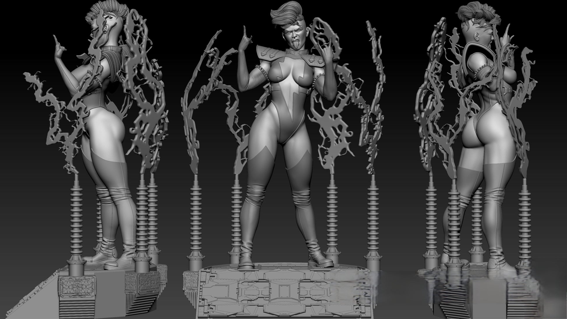 Livewire - DC Comics - STL 3D Print Files - 3D Printed Garage Kit ガレージキット Resin Model Scale Figure フィギュア