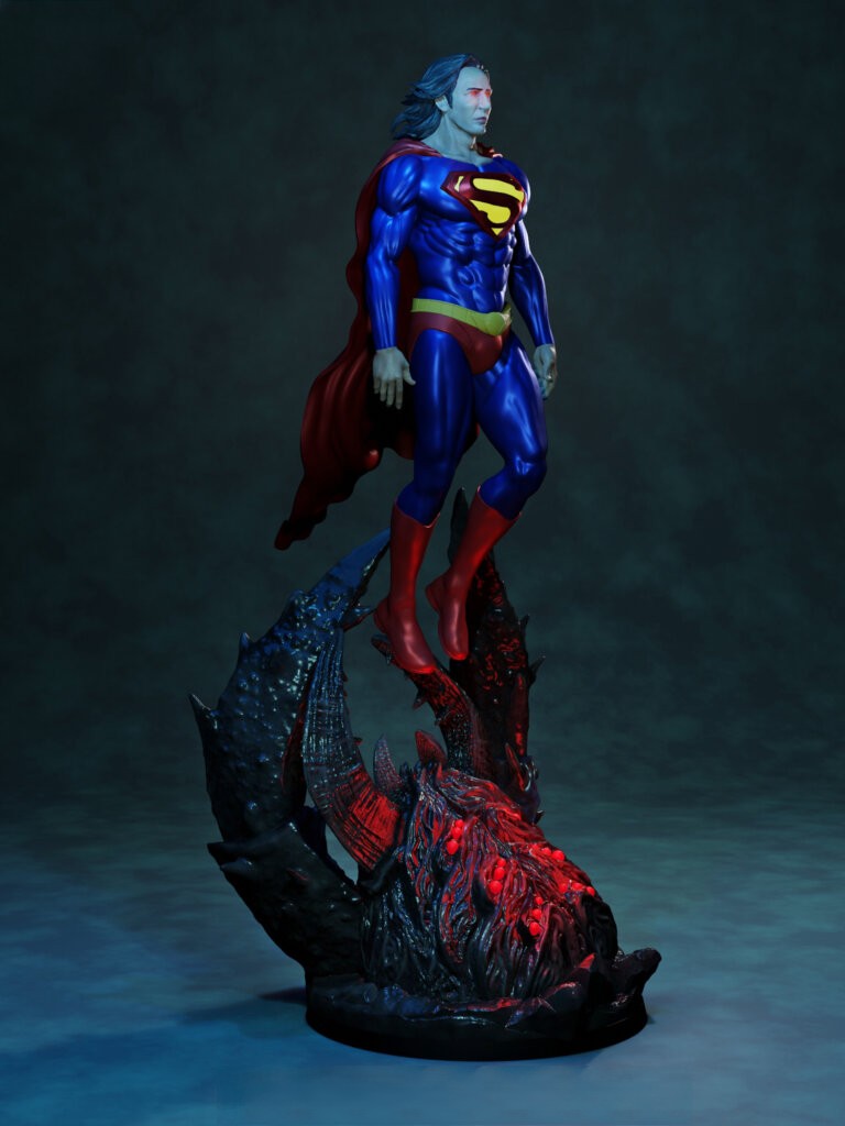Superman Nicolas Cage - The Flash - STL 3D Print Files - 3D Printed Garage Kit ガレージキット Resin Model Scale Figure フィギュア