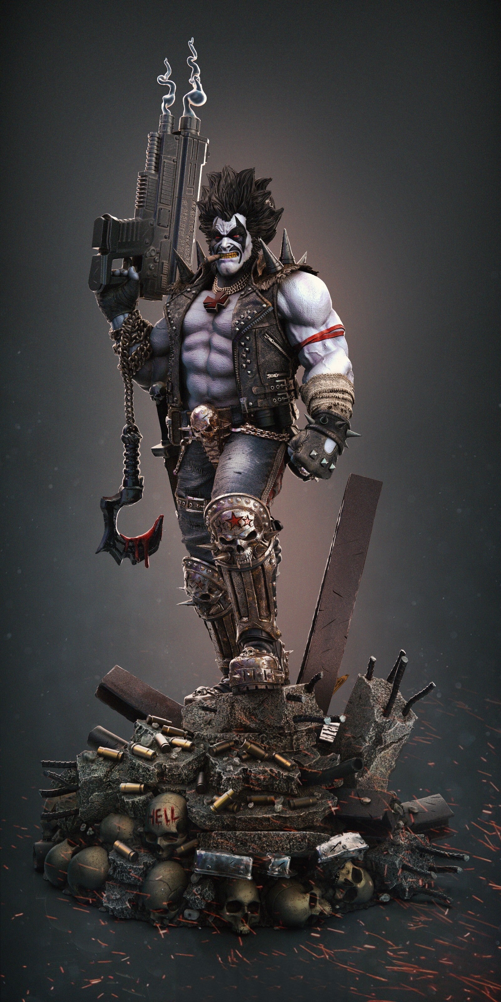 Lobo - DC Comics - STL 3D Print Files - 3D Printed Garage Kit ガレージキット Resin Model Scale Figure フィギュア
