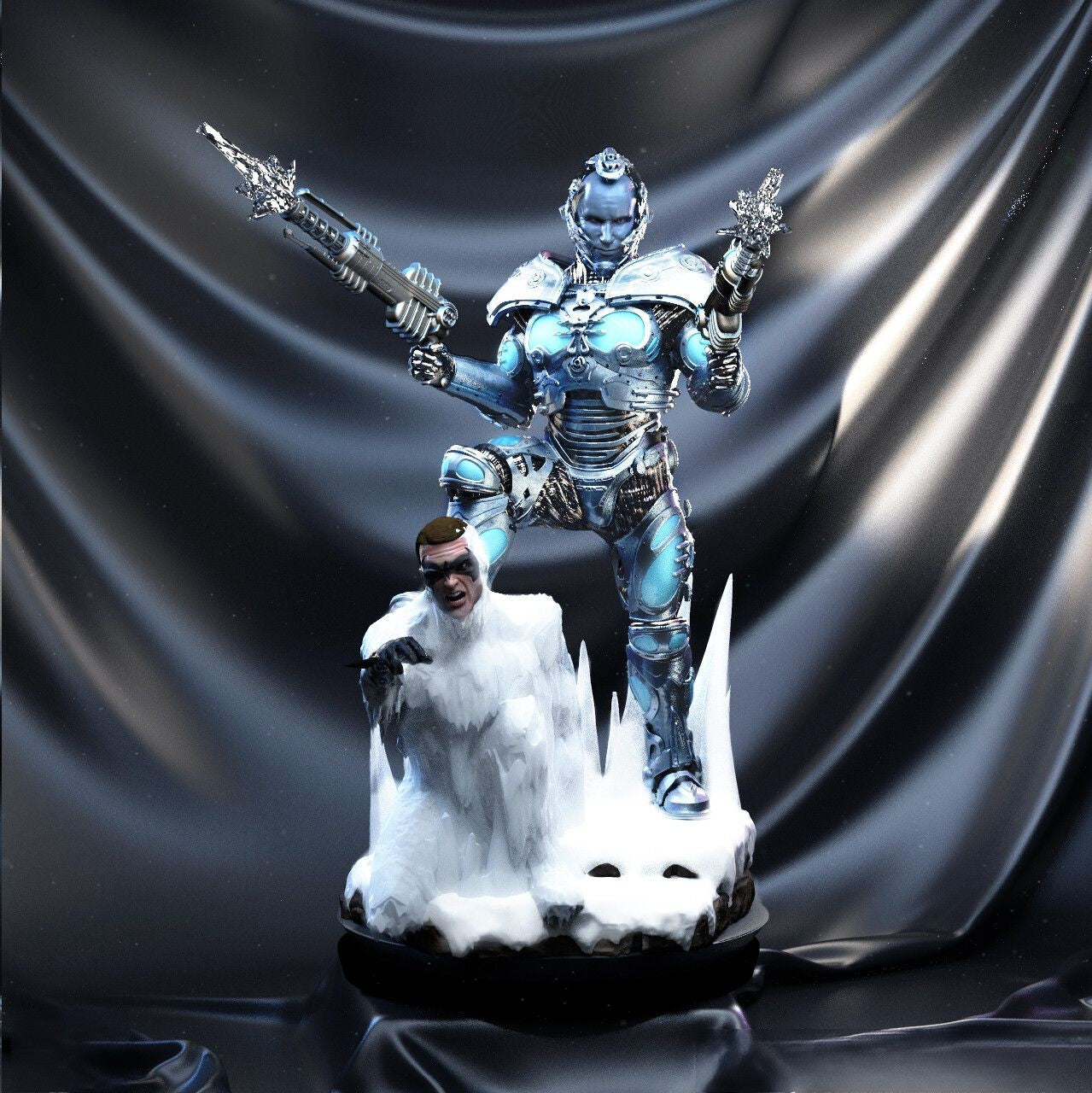 Mr Freeze - Arnold Schwarzenegger - Batman - STL 3D Print Files - 3D Printed Garage Kit ガレージキット Resin Model Scale Figure フィギュア