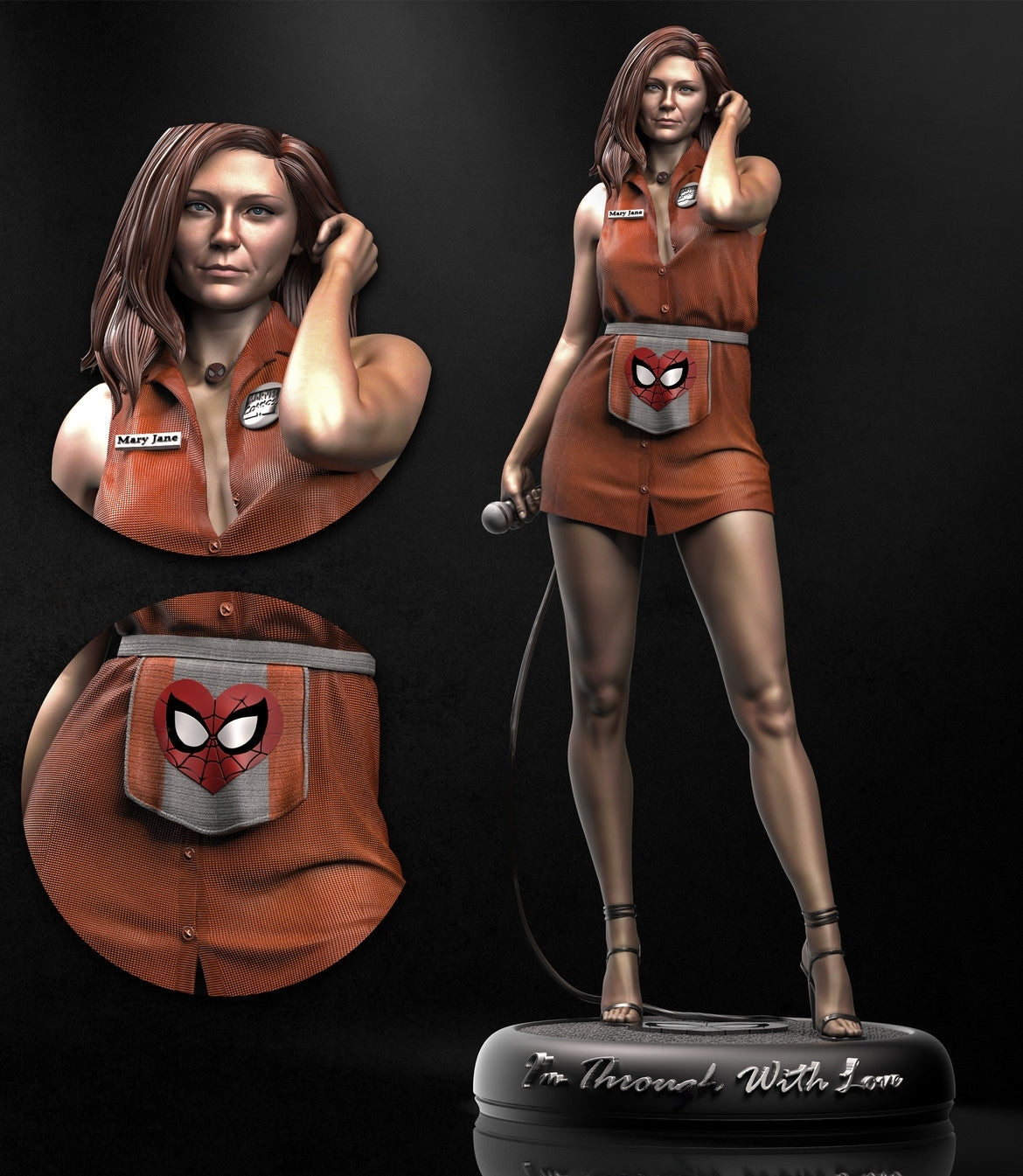 Mary Jane Watson Special Edition - STL 3D Print Files - 3D Printed Garage Kit ガレージキット Resin Model Scale Figure フィギュア