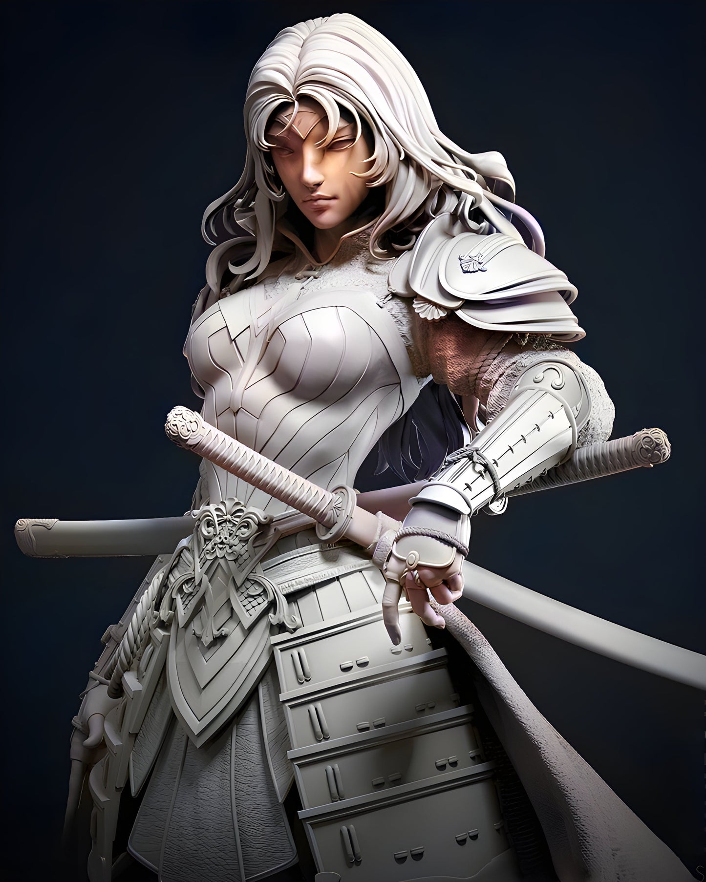 Samurai Wonder Woman 1/8 Scale - 3D Printed Garage Kit ガレージキット Resin Model Scale Figure フィギュア