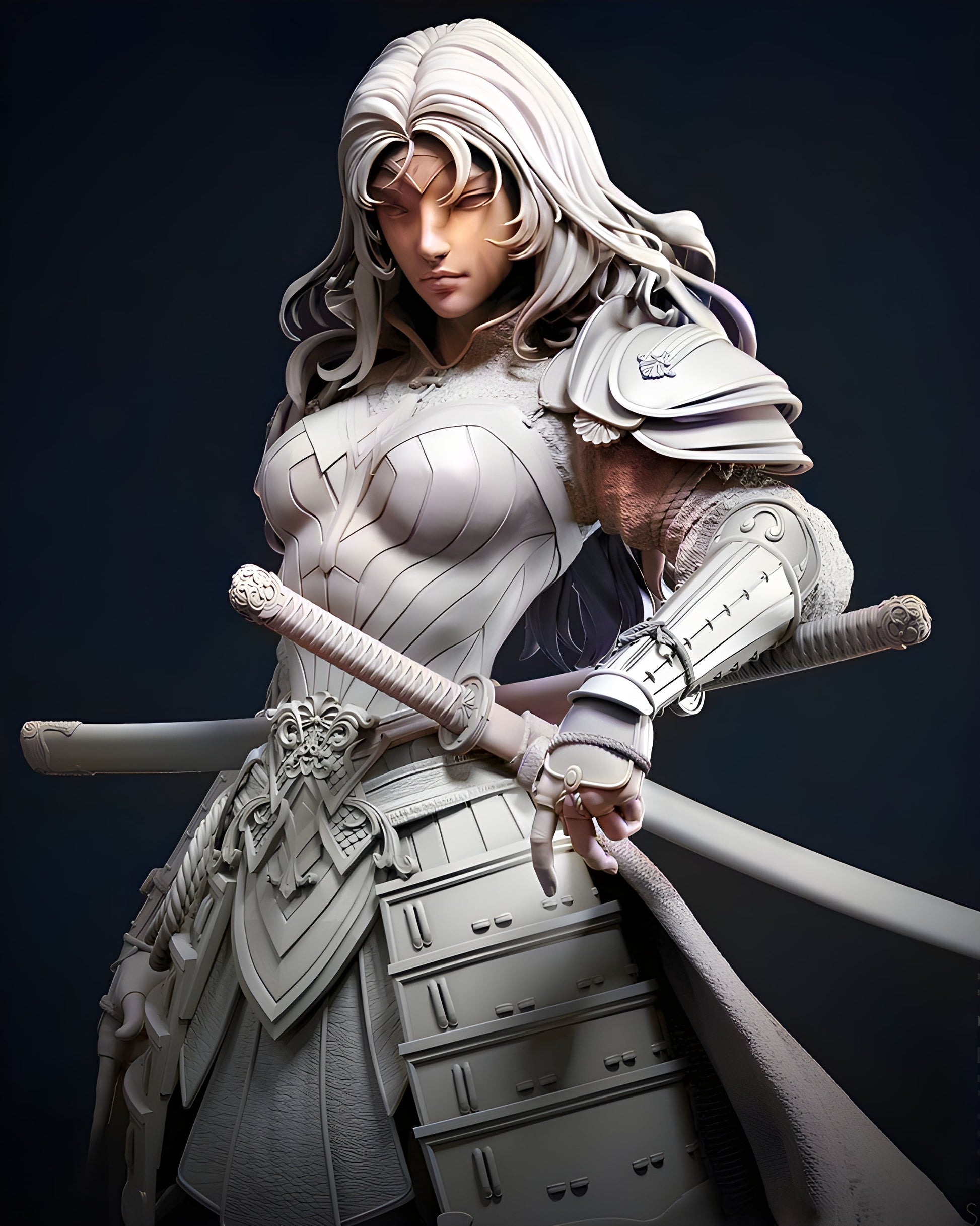 Samurai Wonder Woman 1/8 Scale - 3D Printed Garage Kit ガレージキット Resin Model Scale Figure フィギュア