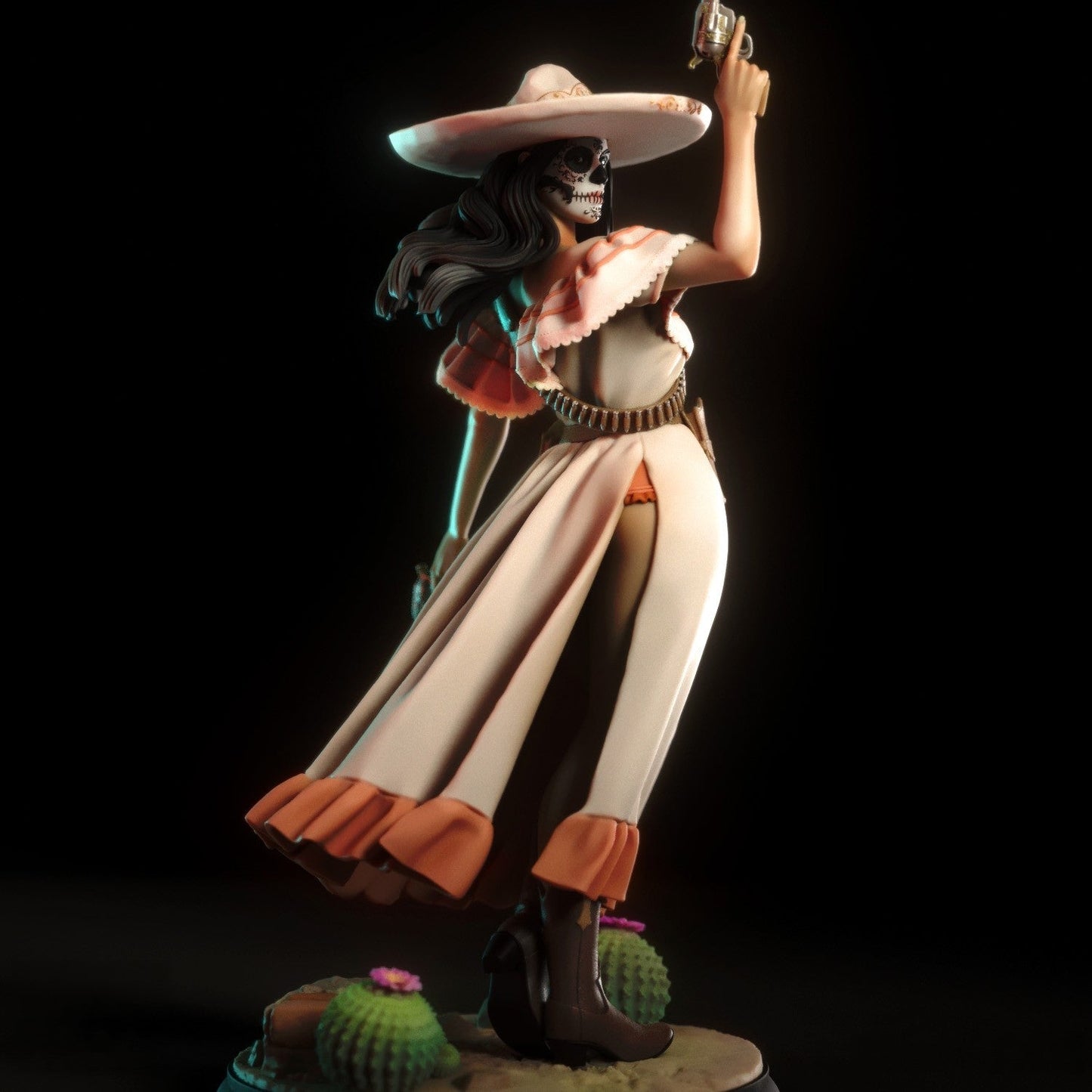 Daniela Special Edition - Mexican Gunslinger - STL 3D Print Files - 3D Printed Garage Kit ガレージキット Resin Model Scale Figure フィギュア