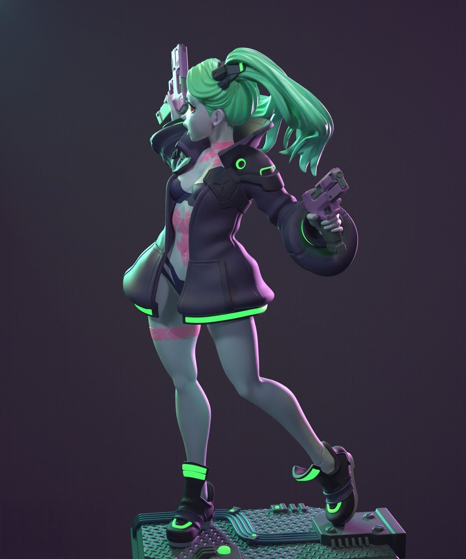 Rebecca Special Edition - Cyberpunk 2077 - STL 3D Print Files - 3D Printed Garage Kit ガレージキット Resin Model Scale Figure フィギュア