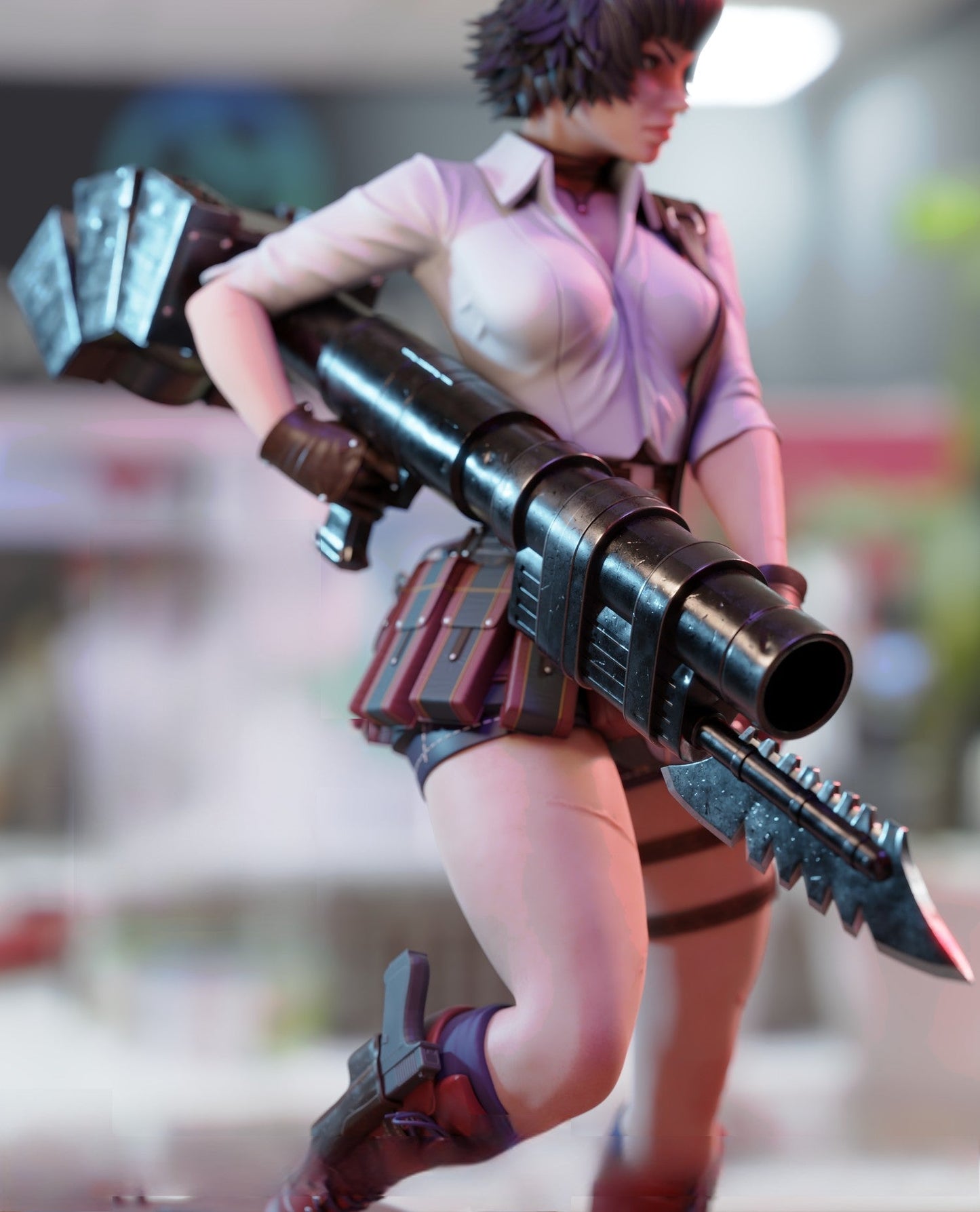 Lady Special Edition - Devil May Cry - STL 3D Print Files - 3D Printed Garage Kit ガレージキット Resin Model Scale Figure フィギュア