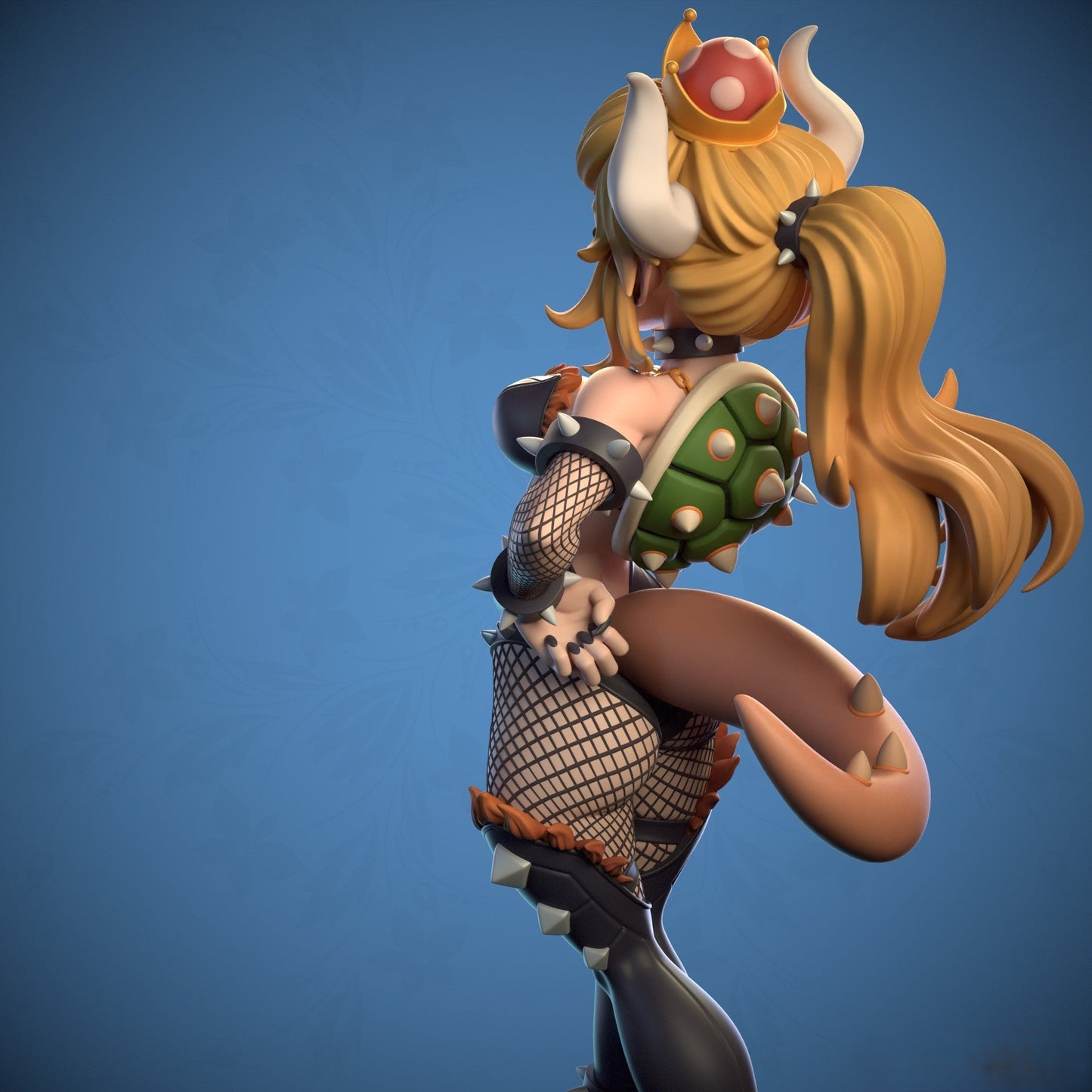 Bowsette Special Edition - Super Mario - STL 3D Print Files - 3D Printed Garage Kit ガレージキット Resin Model Scale Figure フィギュア