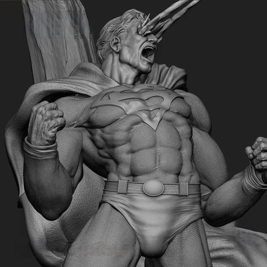 Superman Red Eyes - DC Comics - STL 3D Print Files - 3D Printed Garage Kit ガレージキット Resin Model Scale Figure フィギュア