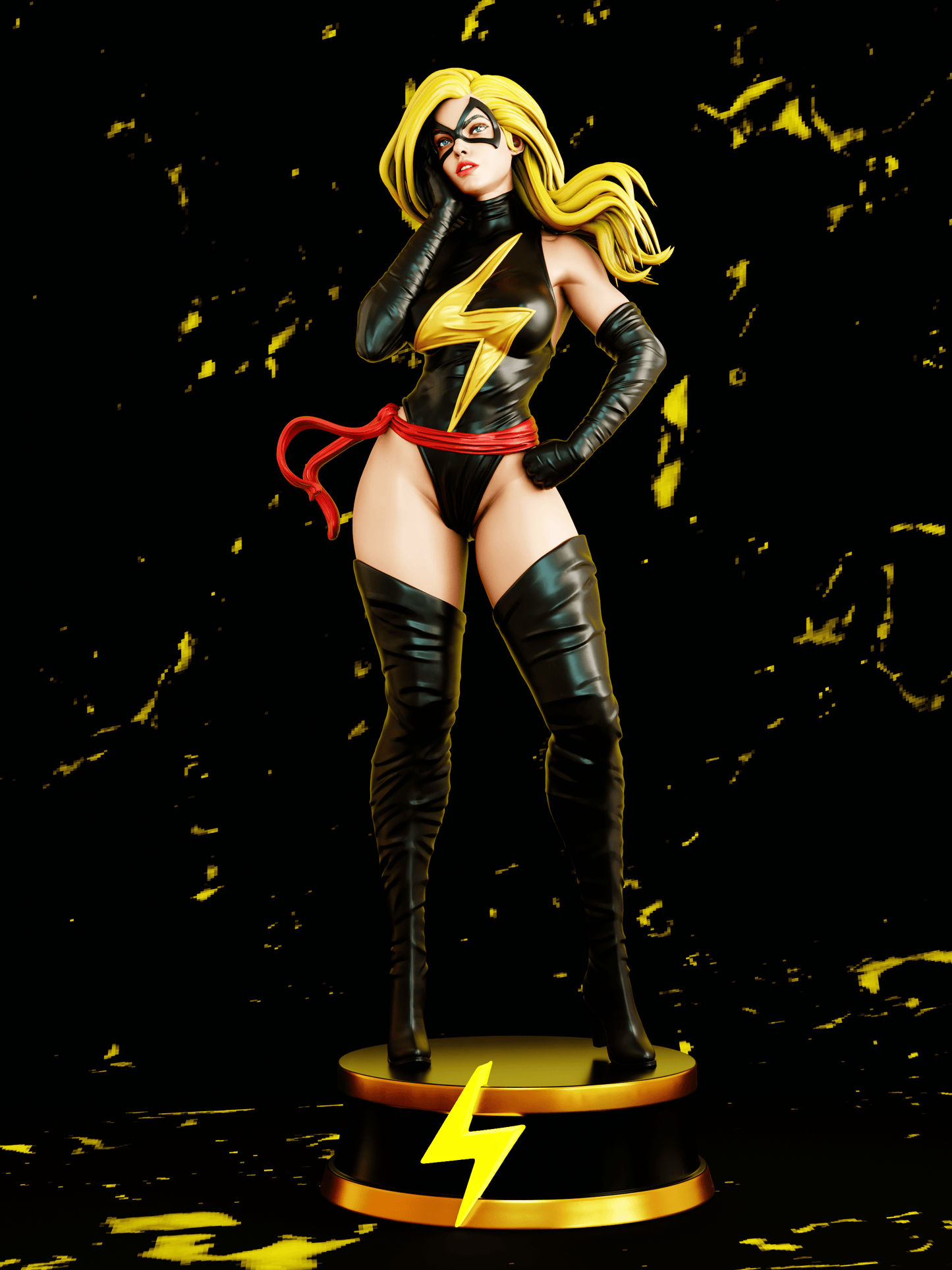 Ms. Marvel Special Edition - Carol Denvers 1/8 Scale - 3D Printed Garage Kit ガレージキット Resin Model Scale Figure フィギュア