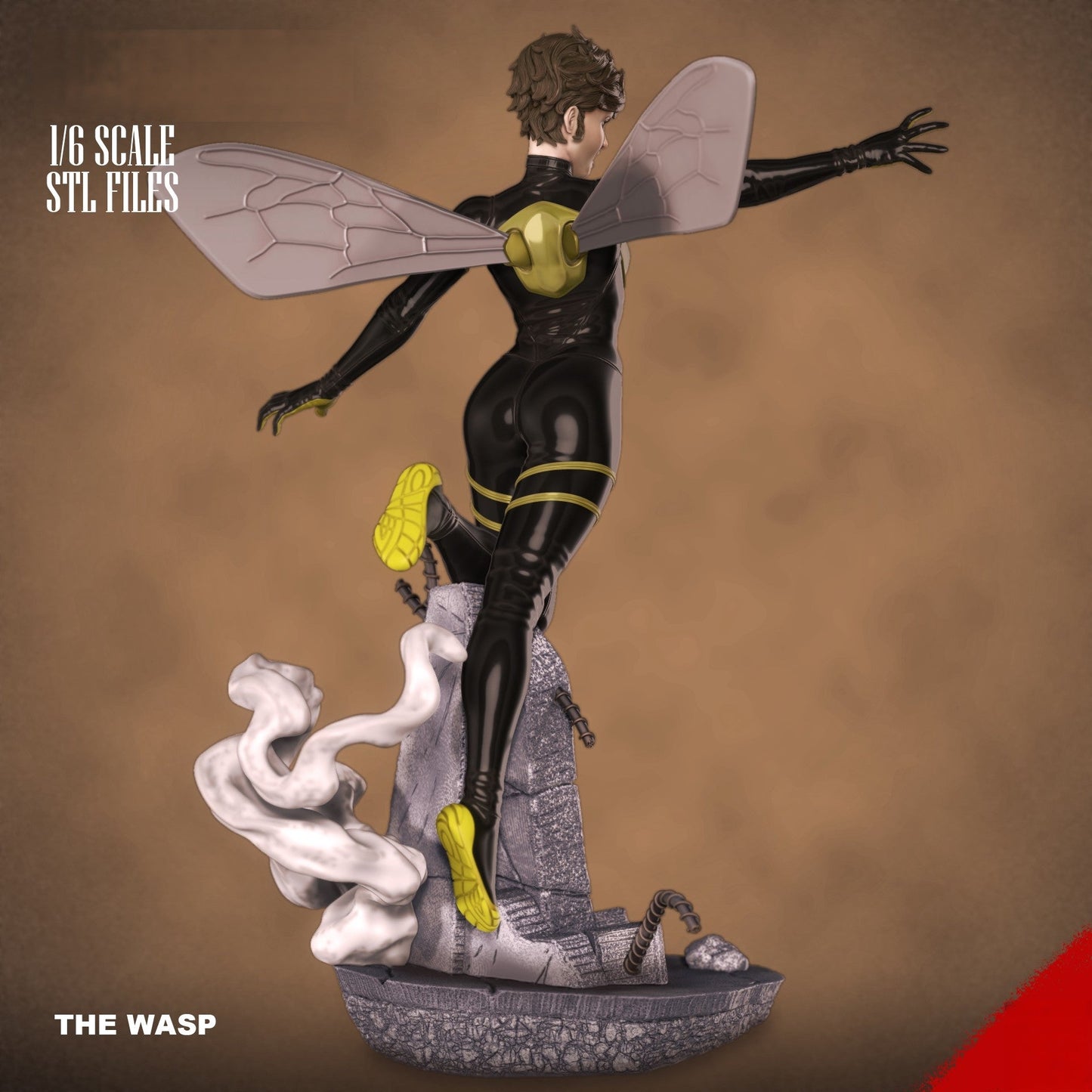 The Wasp - Marvel Comics 1/8 Scale - 3D Printed Garage Kit ガレージキット Resin Model Scale Figure フィギュア