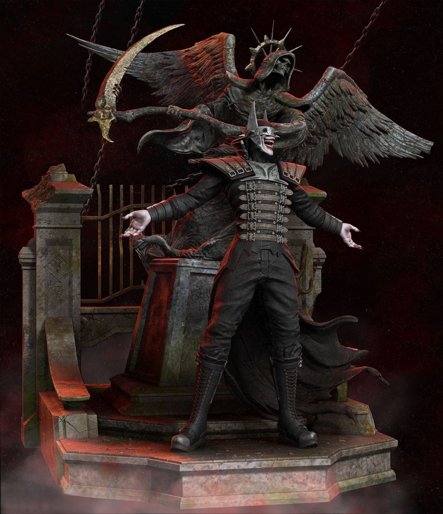 Batman Who Laughs - Bruce Wayne - STL 3D Print Files - 3D Printed Garage Kit ガレージキット Resin Model Scale Figure フィギュア