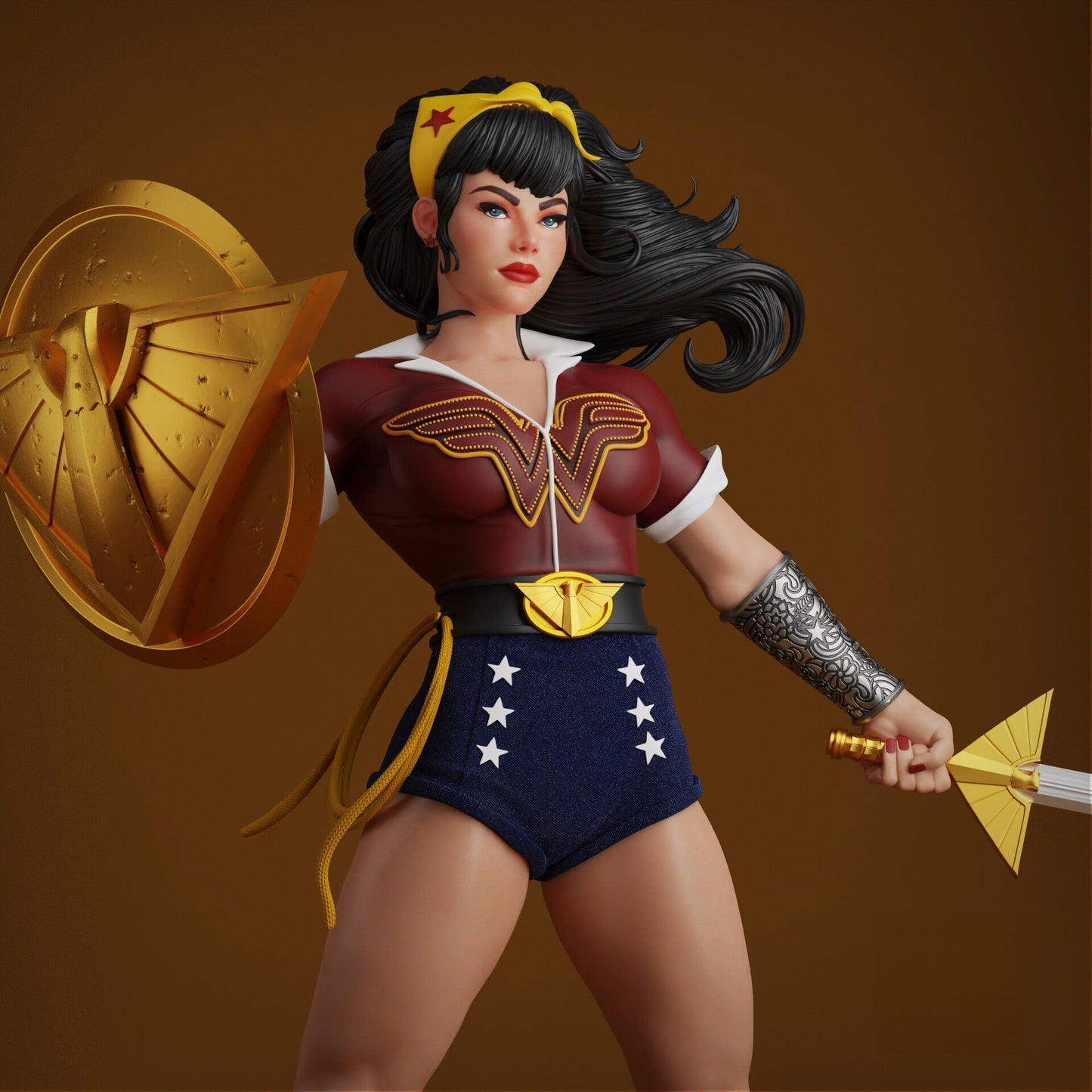 1339 Wonder Woman - DC Bombshells‎ - Diana of Themyscira - STL 3D Print Files - 3D Printed Garage Kit ガレージキット Resin Model Scale Figure フィギュア
