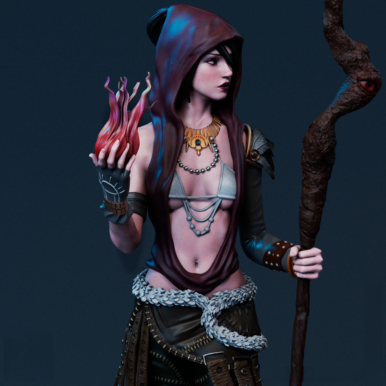 Morrigan - Dragon Age 1/8 Scale - 3D Printed Garage Kit ガレージキット Resin Model Scale Figure フィギュア