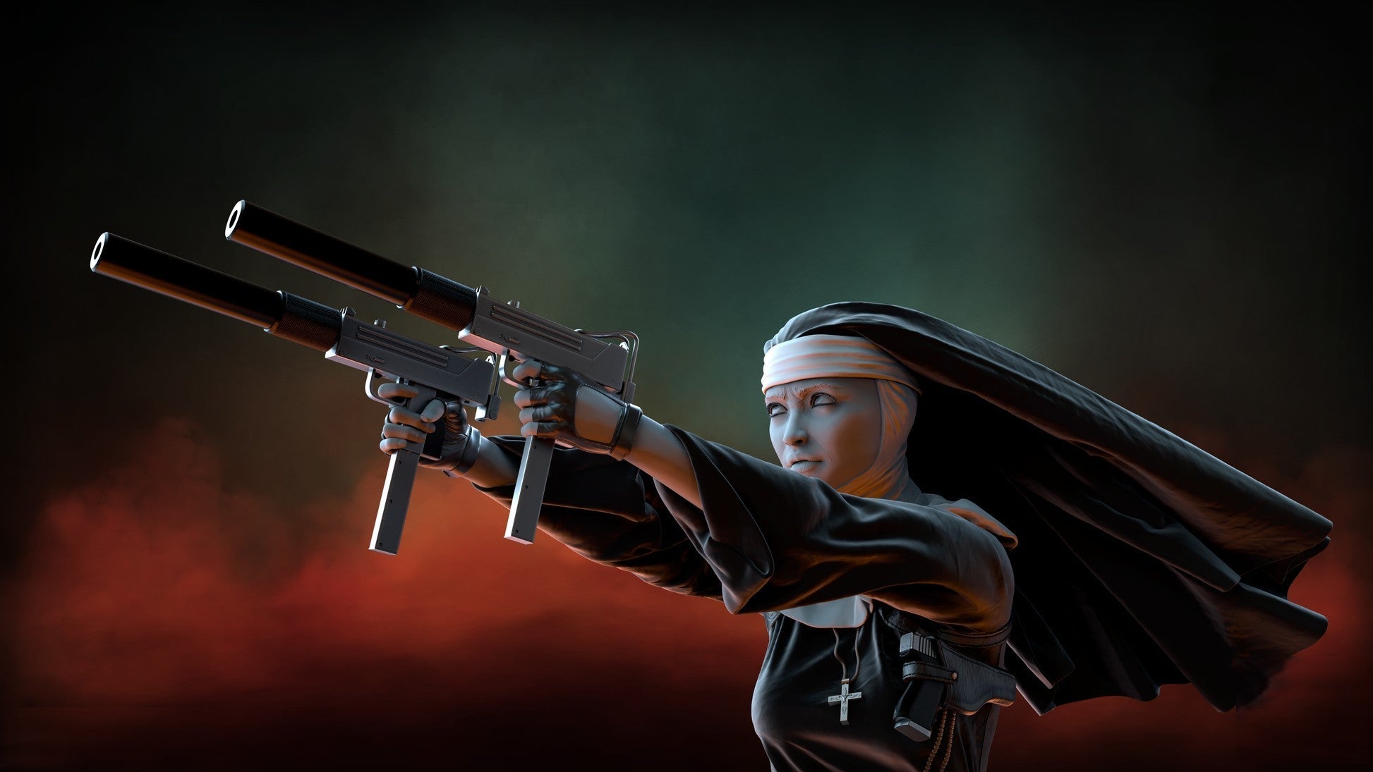 SISTER MARY Special Edition - STL 3D Print Files - 3D Printed Garage Kit ガレージキット Resin Model Scale Figure フィギュア