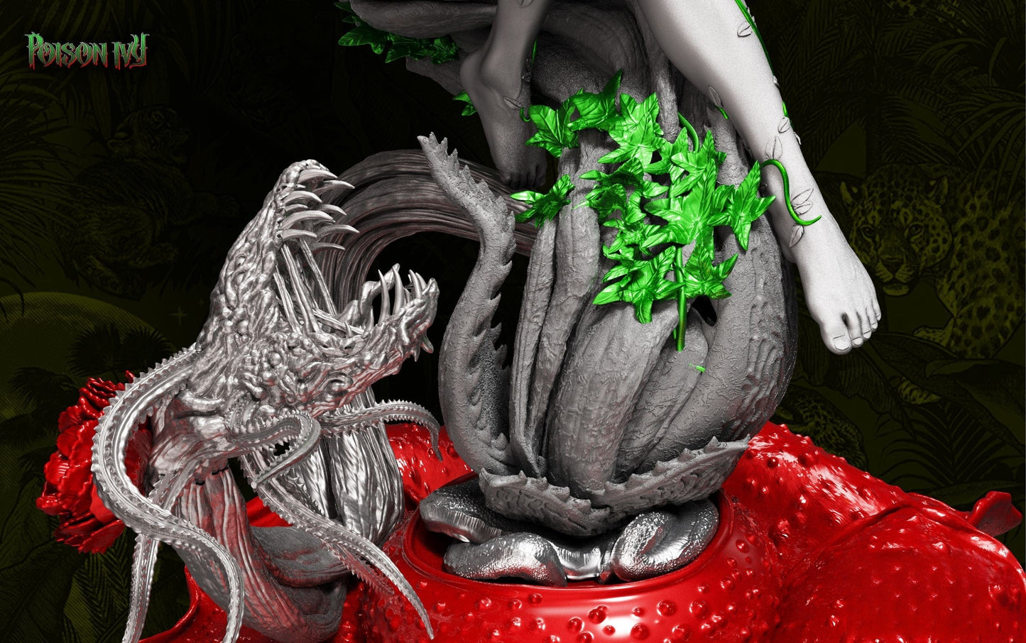 Poision Ivy - STL 3D Print Files - 3D Printed Garage Kit ガレージキット Resin Model Scale Figure フィギュア