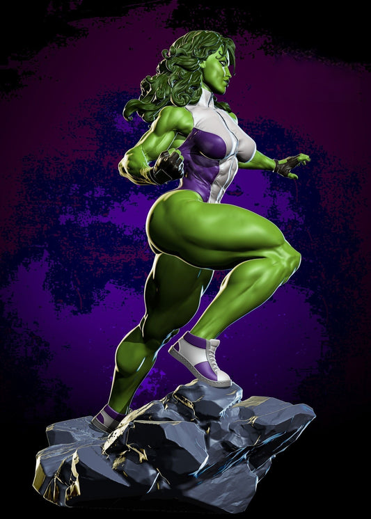 She Hulk Special Edition - Marvel Comics - STL 3D Print Files - 3D Printed Garage Kit ガレージキット Resin Model Scale Figure フィギュア