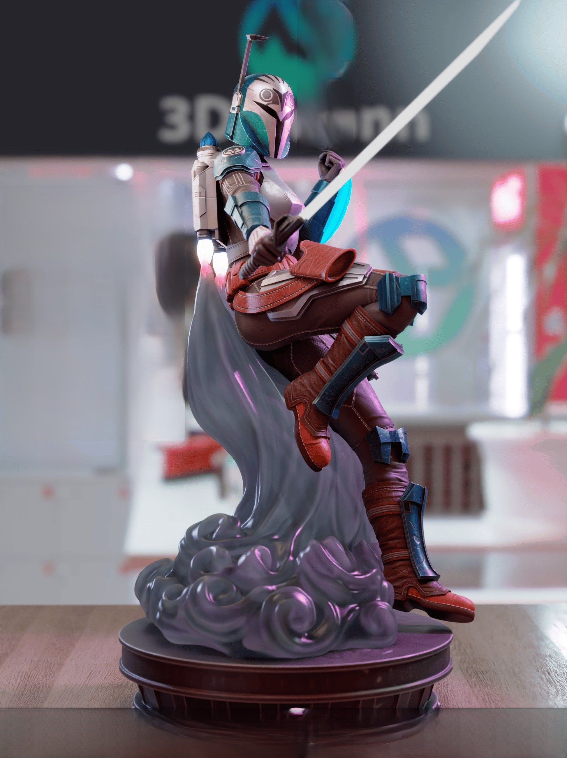Bo-Katan Kryze Special Edition - Star Wars: The Clone Wars - STL 3D Print Files - 3D Printed Garage Kit ガレージキット Resin Model Scale Figure フィギュア