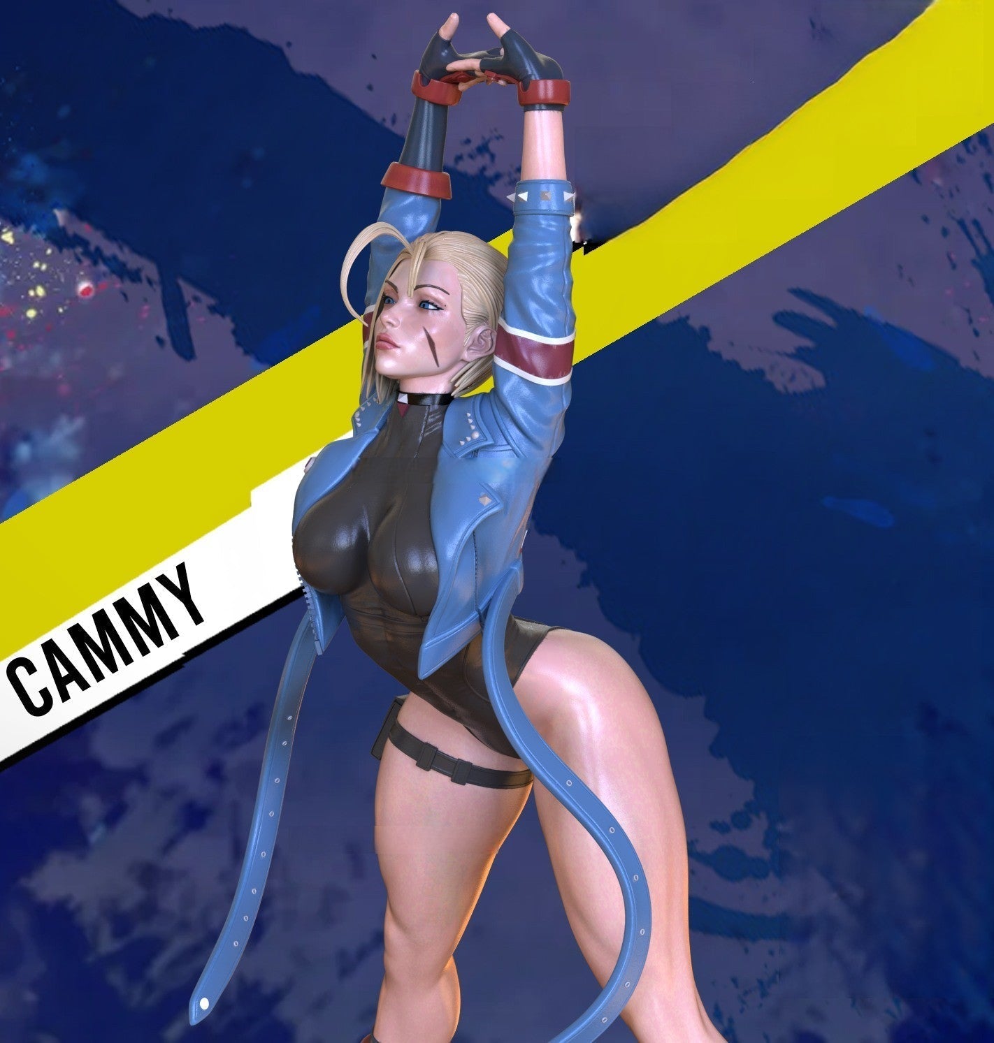 1351 Cammy Special Edition - Street Fighter - STL 3D Print Files - 3D Printed Garage Kit ガレージキット Resin Model Scale Figure フィギュア
