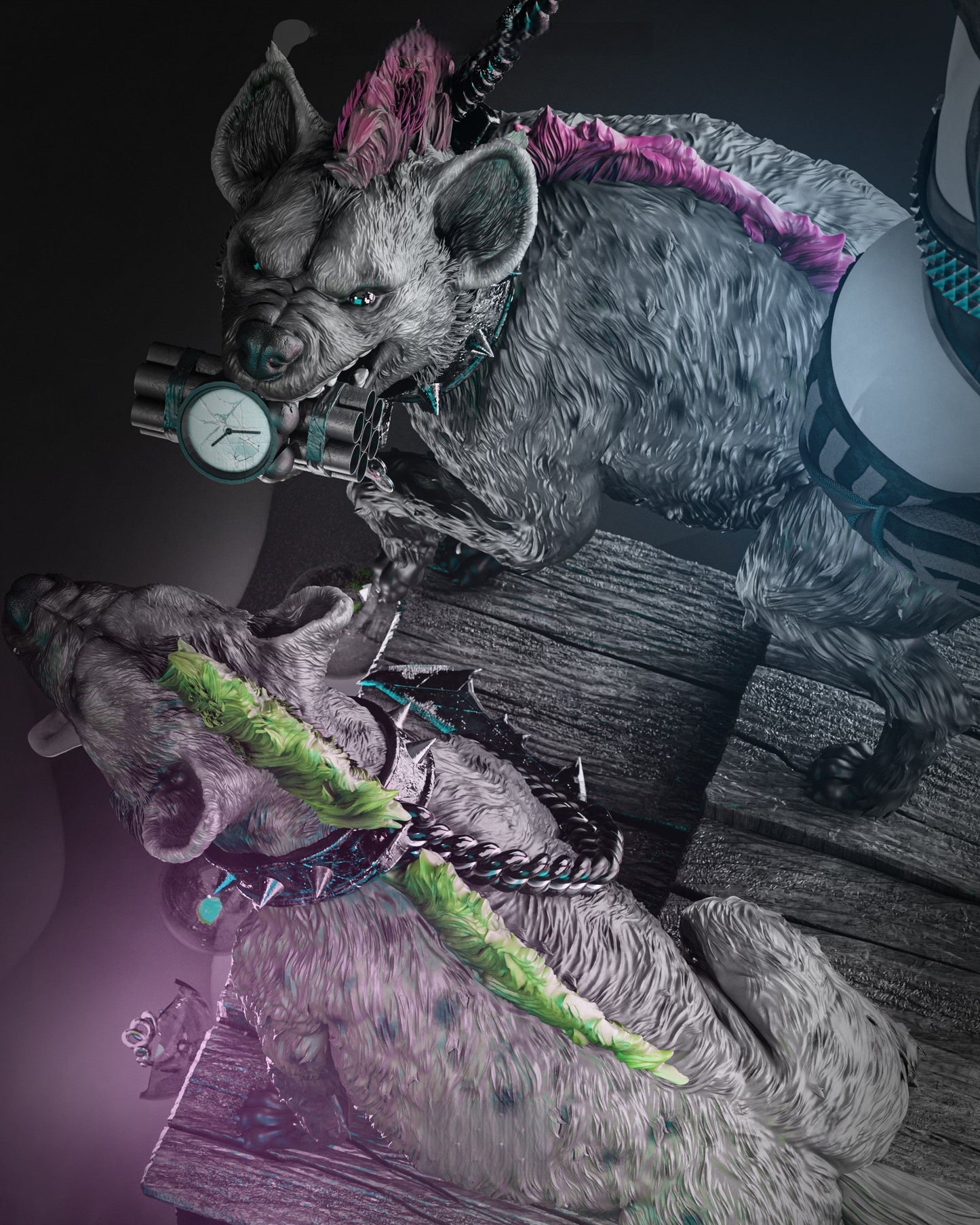 Harley Quinn and Hyenas 1/8 Scale