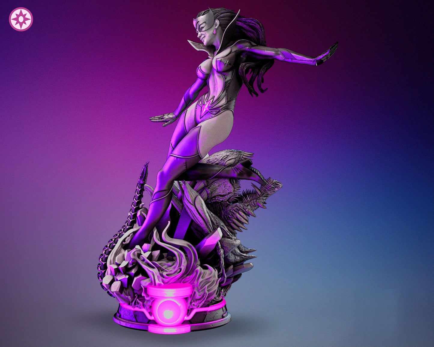 1629 Star Sapphire - DC Comics - STL 3D Print Files - 3D Printed Garage Kit ガレージキット Resin Model Scale Figure フィギュア