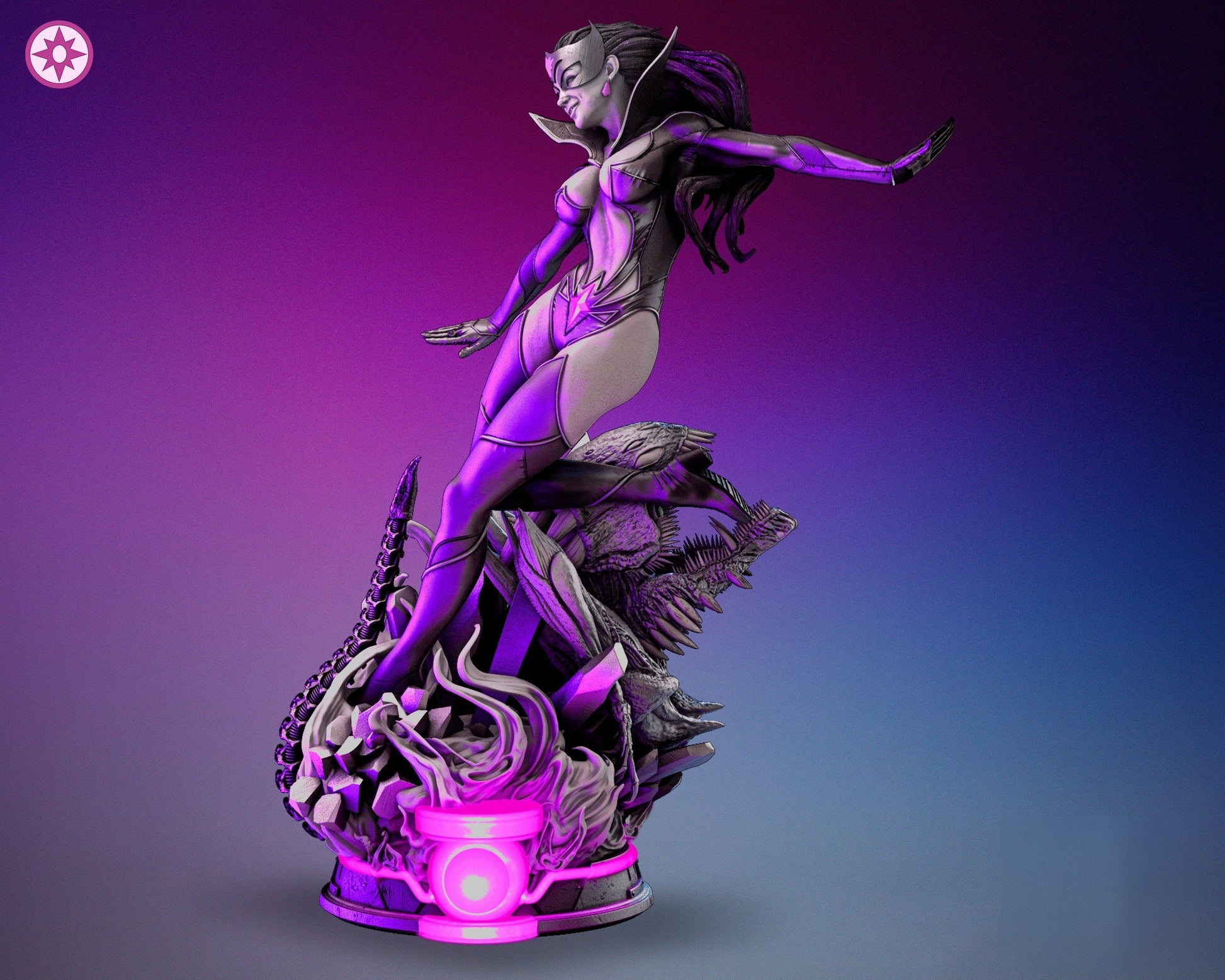 1629 Star Sapphire - DC Comics - STL 3D Print Files - 3D Printed Garage Kit ガレージキット Resin Model Scale Figure フィギュア