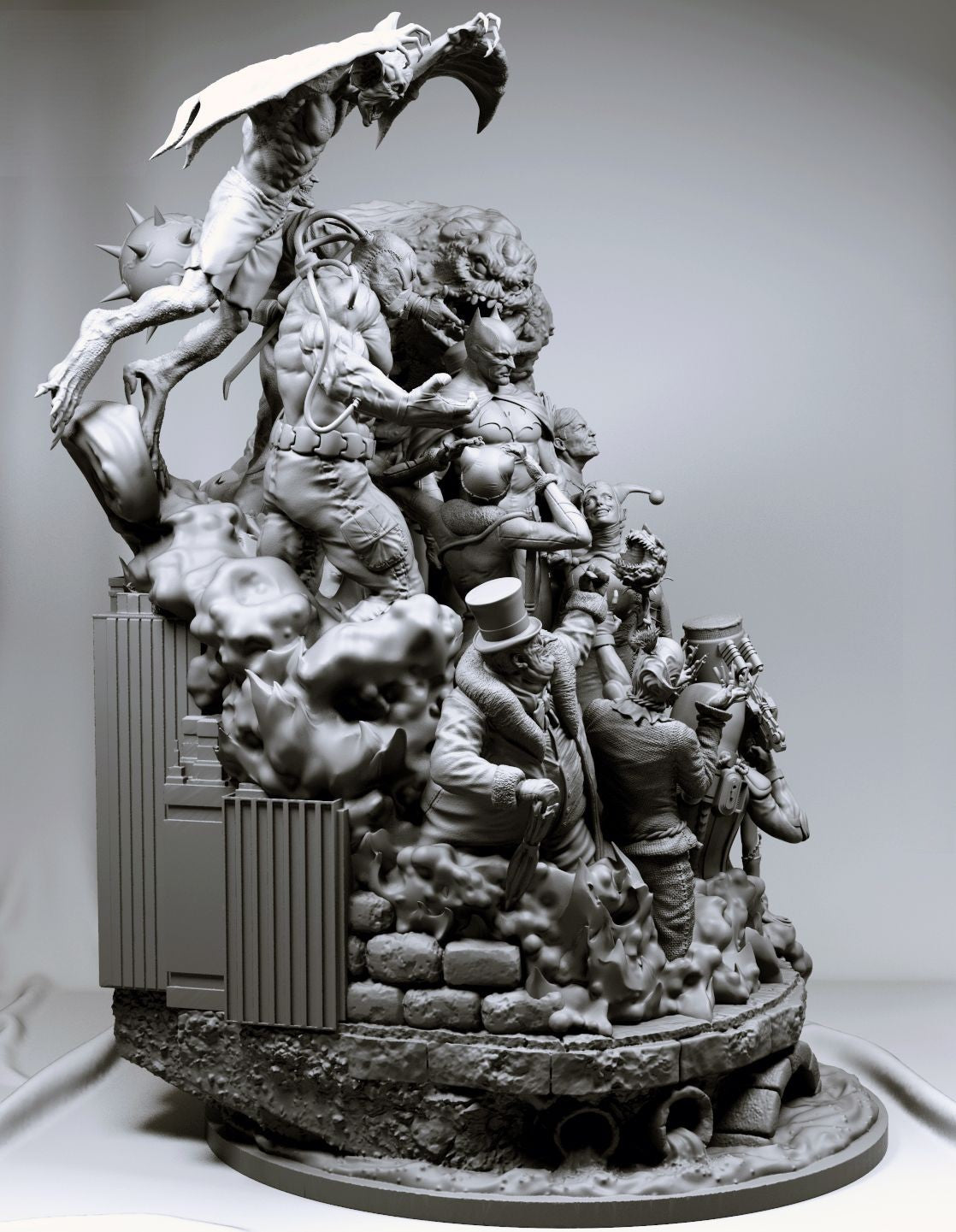Batman DC Comic Diorama - STL 3D Print Files - 3D Printed Garage Kit ガレージキット Resin Model Scale Figure フィギュア