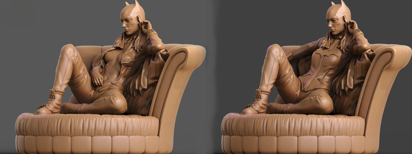 Sexy Batgirl - STL 3D Print Files - 3D Printed Garage Kit ガレージキット Resin Model Scale Figure フィギュア