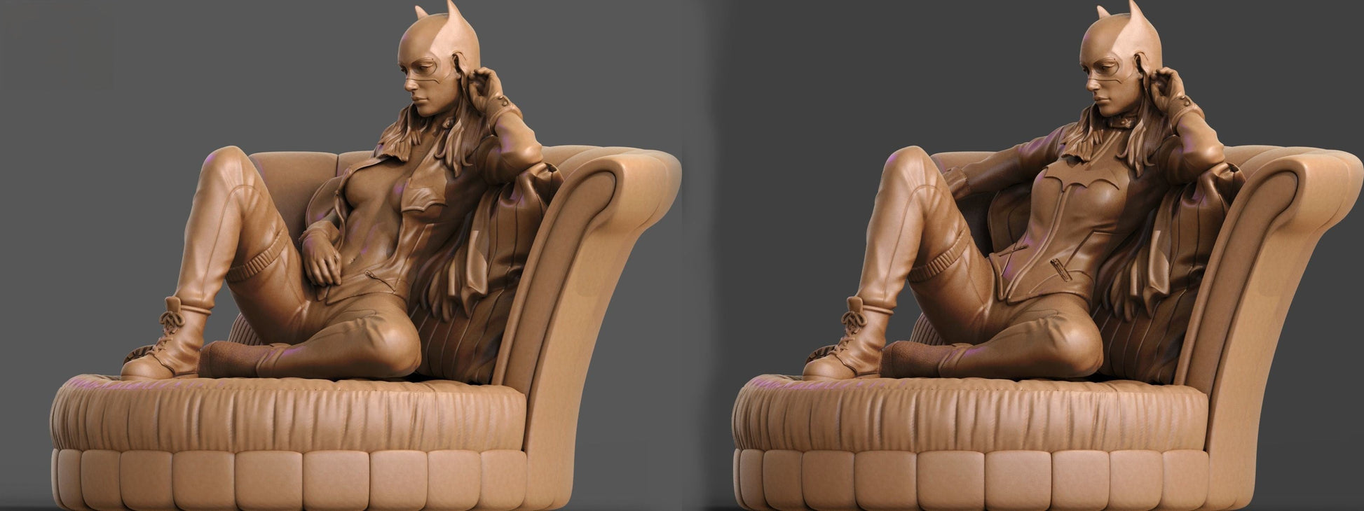 Sexy Batgirl - STL 3D Print Files - 3D Printed Garage Kit ガレージキット Resin Model Scale Figure フィギュア
