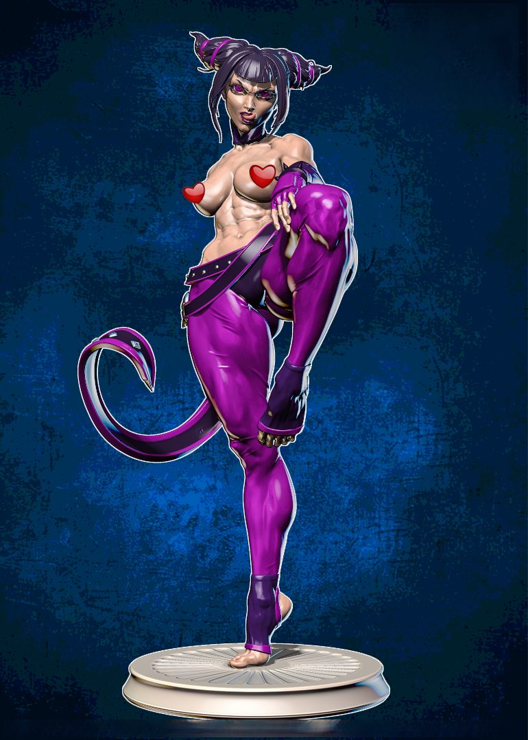 Juri Special Edition - Street Fighter - STL 3D Print Files - 3D Printed Garage Kit ガレージキット Resin Model Scale Figure フィギュア