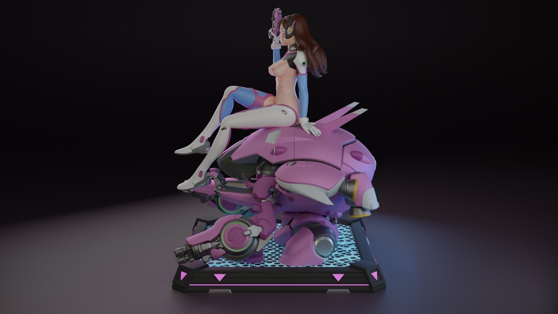 D.Va Special Edition - Overwatch - STL 3D Print Files - 3D Printed Garage Kit ガレージキット Resin Model Scale Figure フィギュア