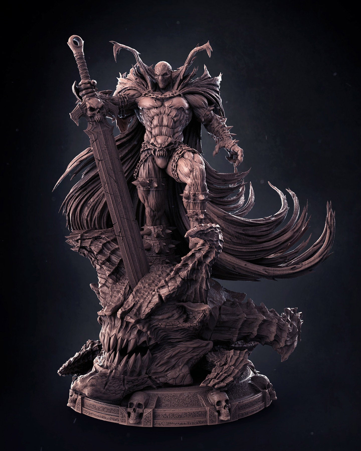 1359 Spawn - Al Simmons - STL 3D Print Files - 3D Printed Garage Kit ガレージキット Resin Model Scale Figure フィギュア