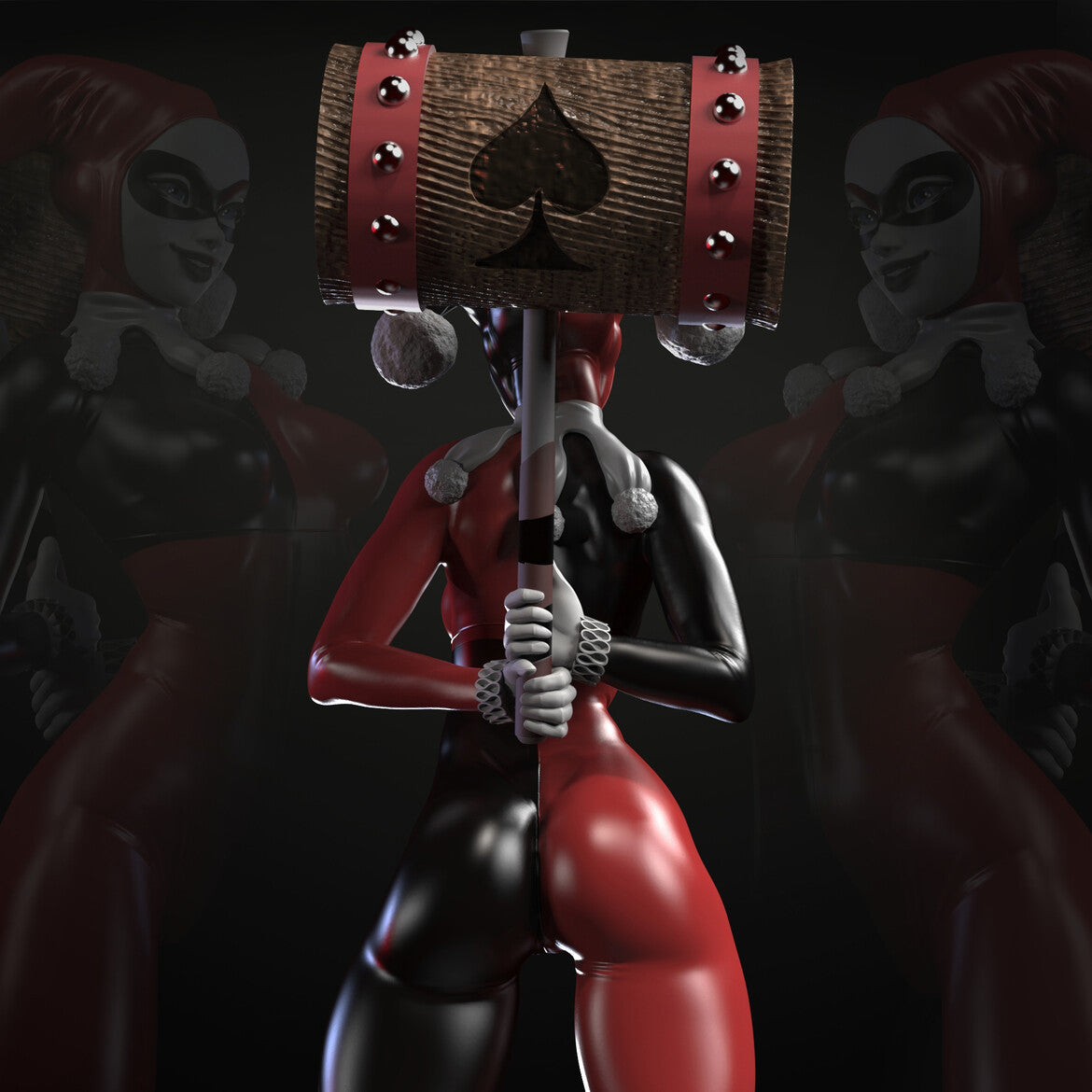 Harley Quinn Classic Special Edition - STL 3D Print Files - 3D Printed Garage Kit ガレージキット Resin Model Scale Figure フィギュア