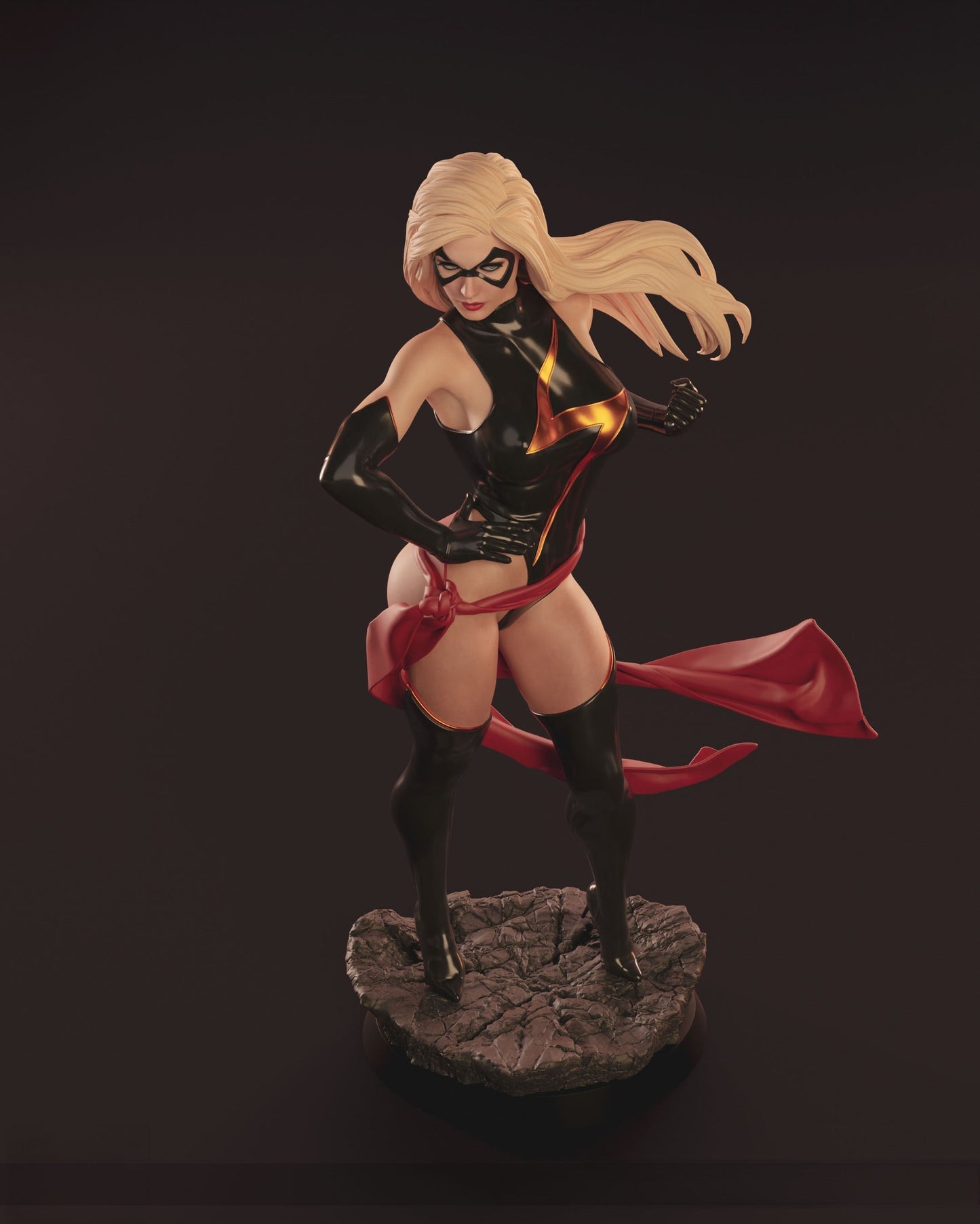 Ms. Marvel Special Edition - Carol Denvers - STL 3D Print Files - 3D Printed Garage Kit ガレージキット Resin Model Scale Figure フィギュア