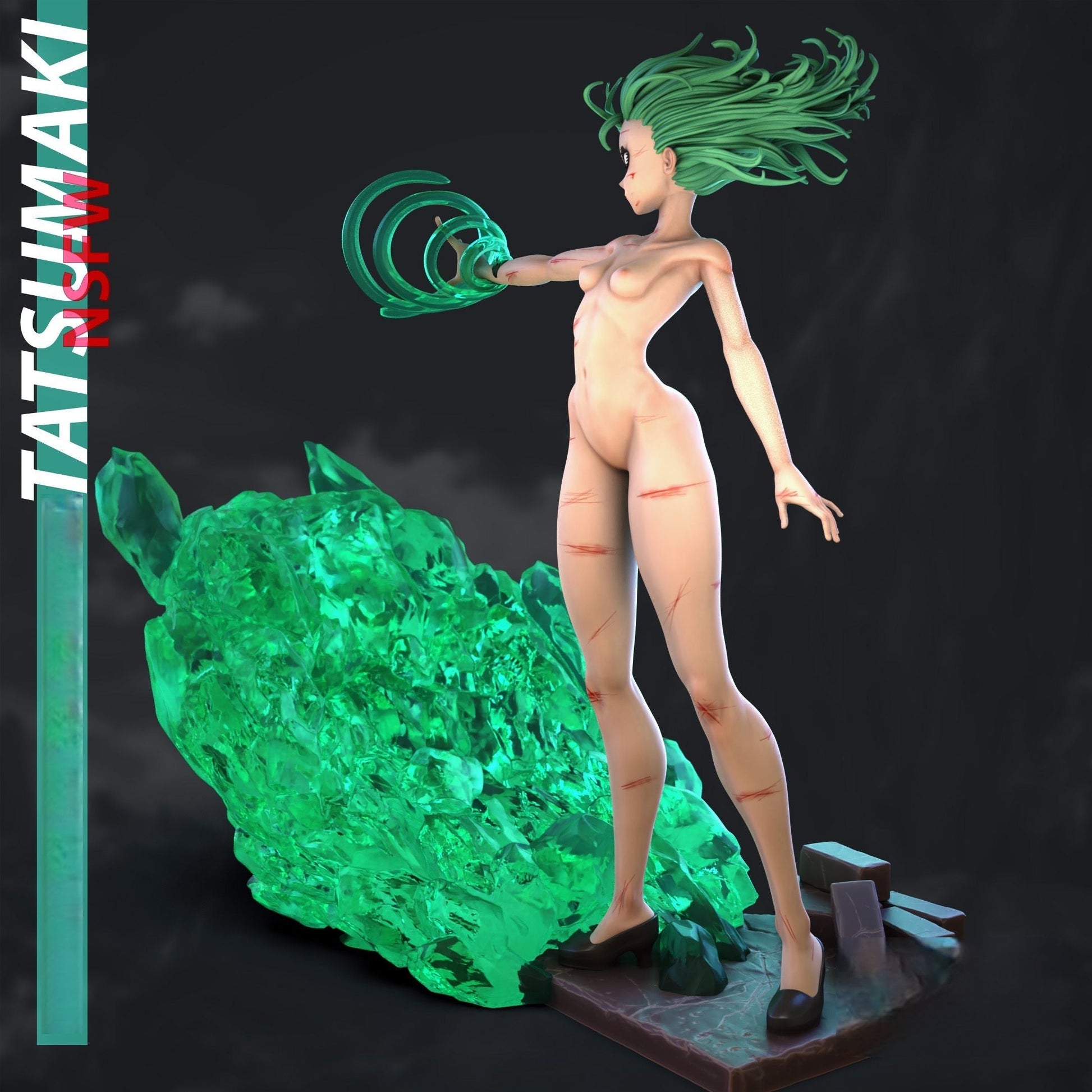 Tatsumaki Special Edition - One Punch Man - STL 3D Print Files - 3D Printed Garage Kit ガレージキット Resin Model Scale Figure フィギュア