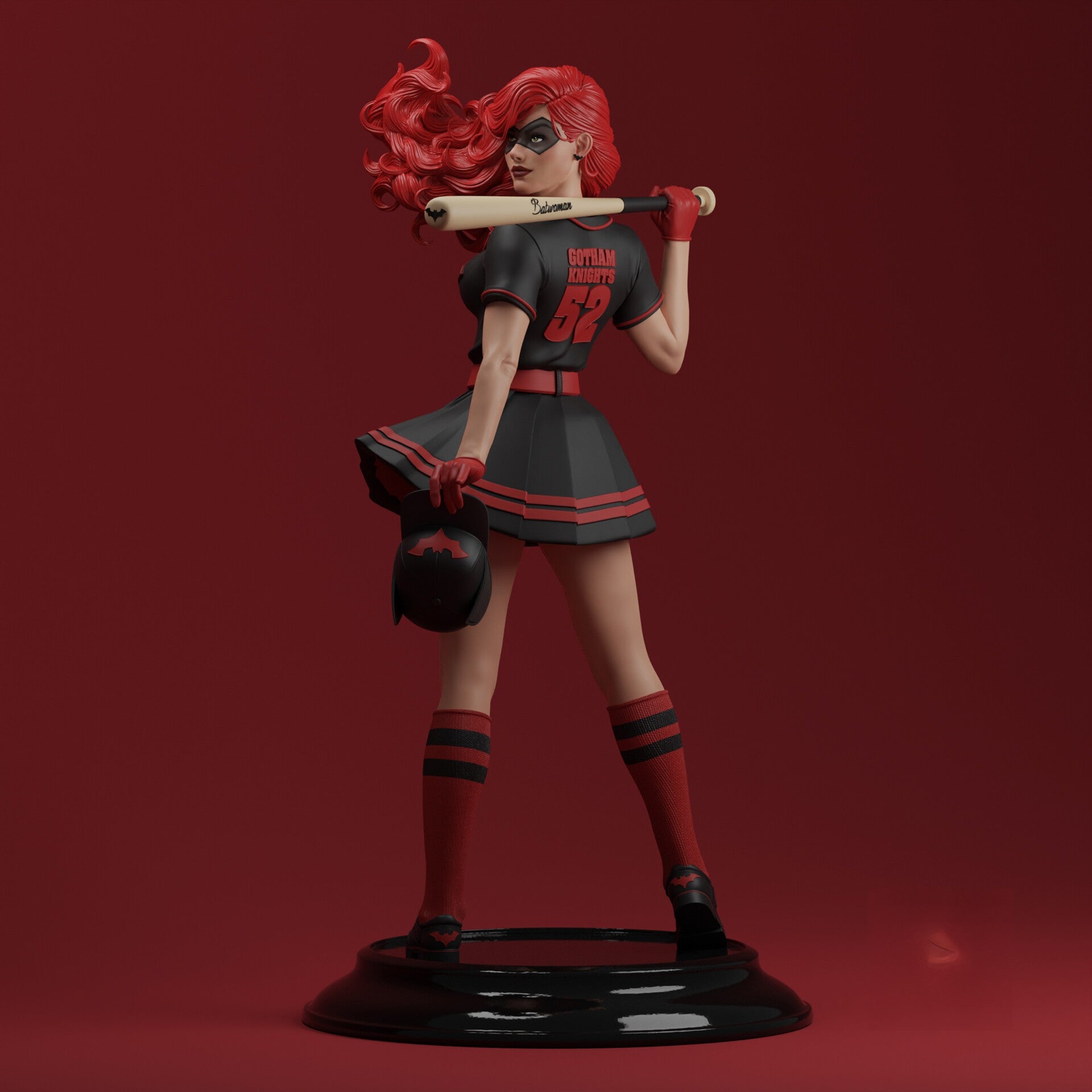 1341 Batwoman - DC Bombshells - Kate Kane - STL 3D Print Files - 3D Printed Garage Kit ガレージキット Resin Model Scale Figure フィギュア