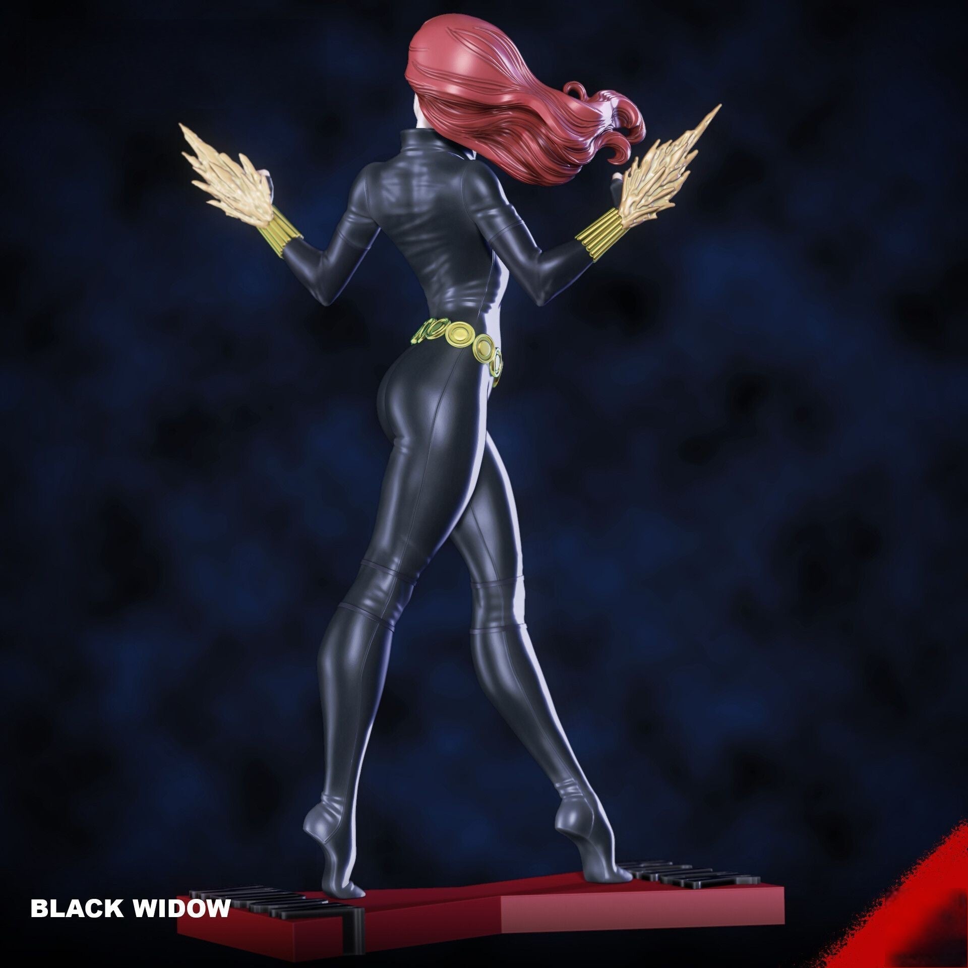 Black Widow Comic Special Edition - STL 3D Print Files - 3D Printed Garage Kit ガレージキット Resin Model Scale Figure フィギュア