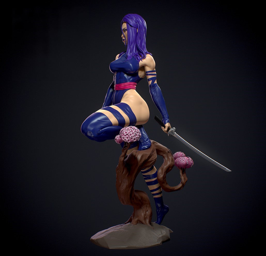 1331 Psylocke Special Edition - X-men - STL 3D Print Files - 3D Printed Garage Kit ガレージキット Resin Model Scale Figure フィギュア