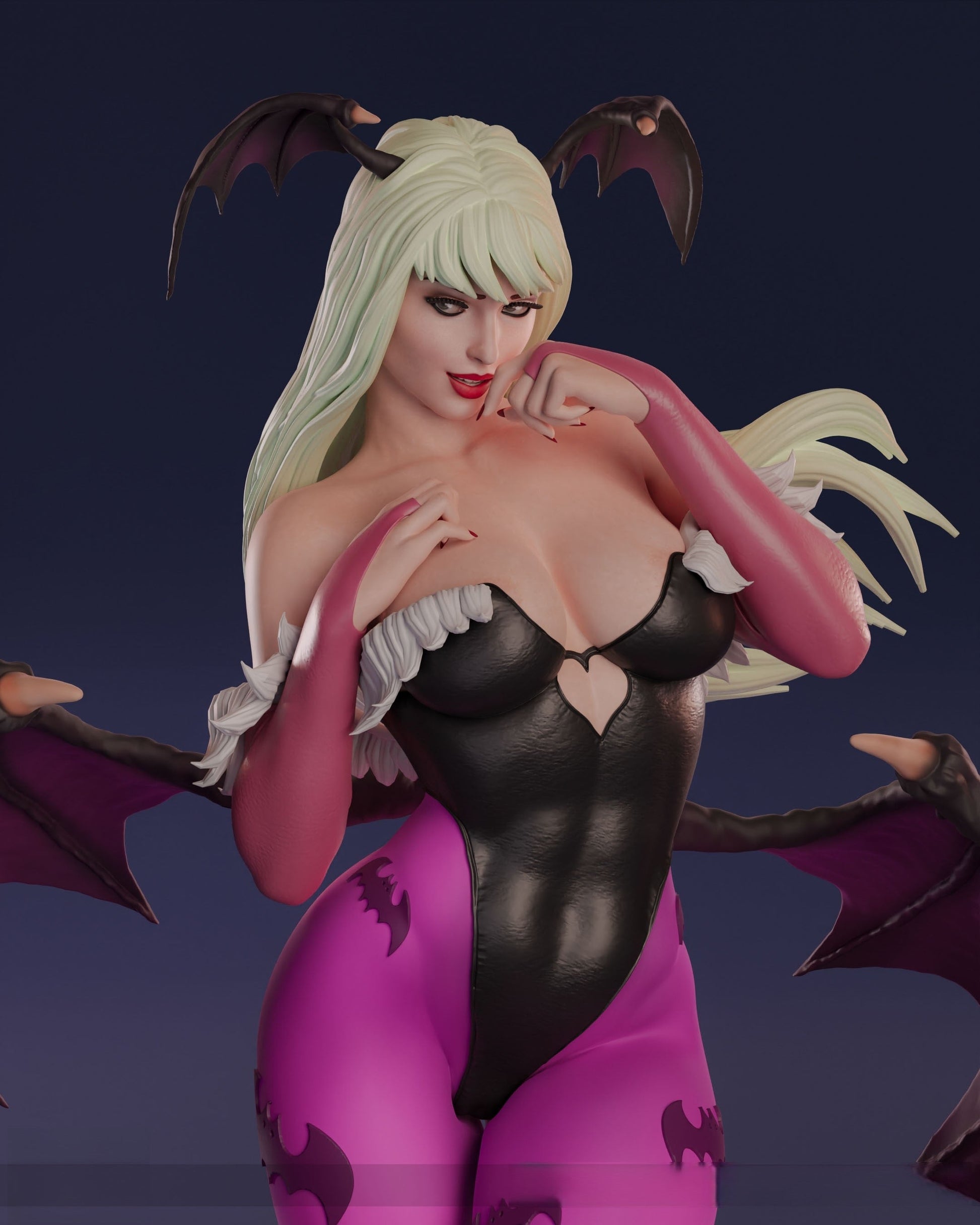 1492 Morrigan Special Edition - Darkstalkers - STL 3D Print Files - 3D Printed Garage Kit ガレージキット Resin Model Scale Figure フィギュア