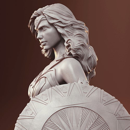 1402 Wonder Woman Gal Gadot - STL 3D Print Files - 3D Printed Garage Kit ガレージキット Resin Model Scale Figure フィギュア