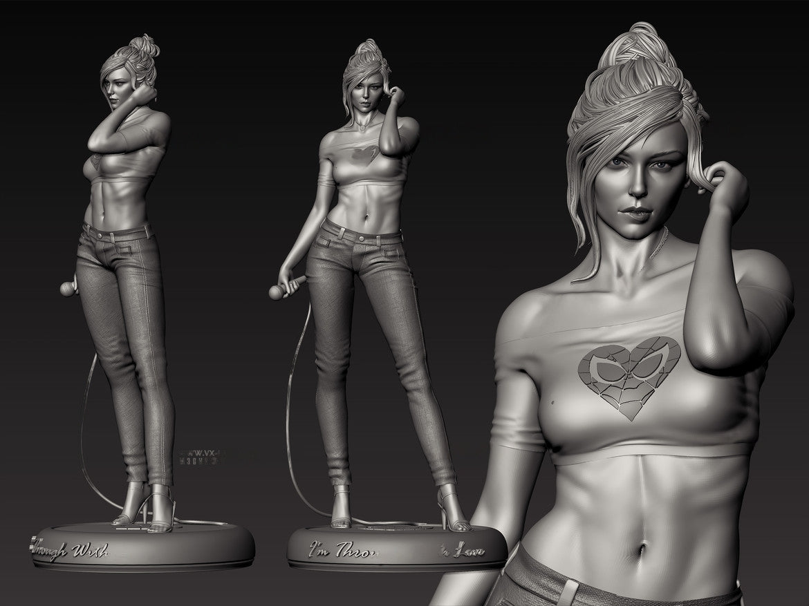 Mary Jane Watson Special Edition - STL 3D Print Files - 3D Printed Garage Kit ガレージキット Resin Model Scale Figure フィギュア