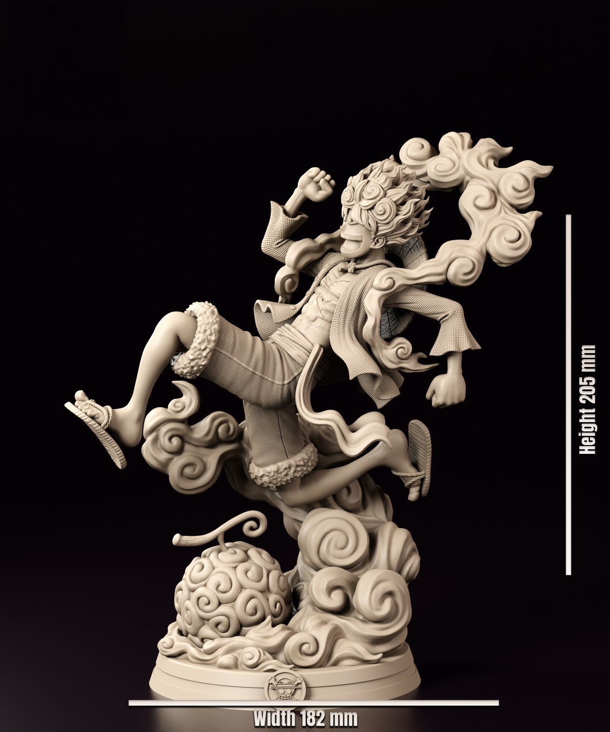 Luffy Gear 5 - One Piece 1/8 Scale - 3D Printed Garage Kit ガレージキット Resin Model Scale Figure フィギュア