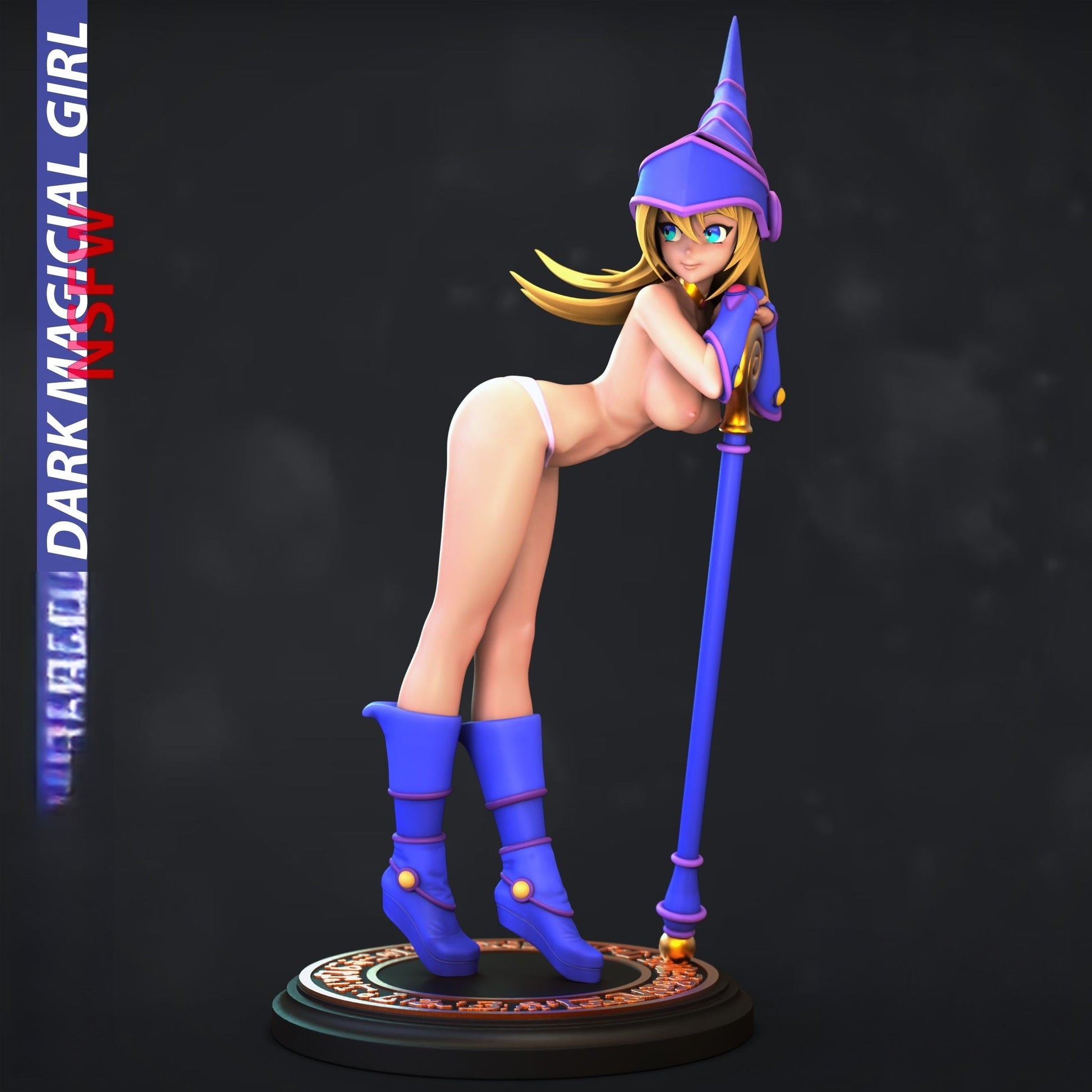 1298 Dark Magician Girl Special Edition- Yu-Gi-Oh! - STL 3D Print Files - 3D Printed Garage Kit ガレージキット Resin Model Scale Figure フィギュア