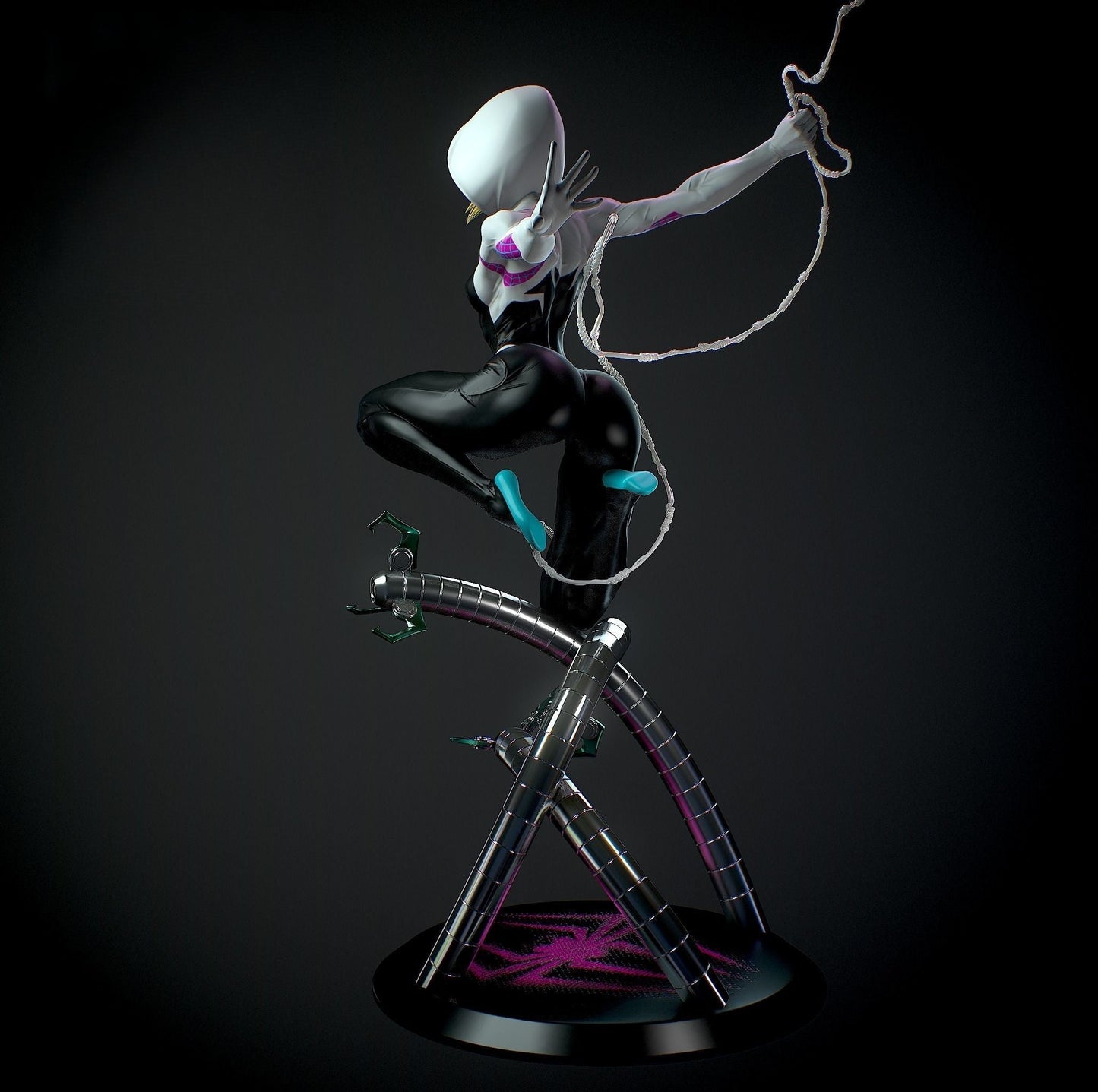 1427 Spider Gwen Special Edition - STL 3D Print Files - 3D Printed Garage Kit ガレージキット Resin Model Scale Figure フィギュア