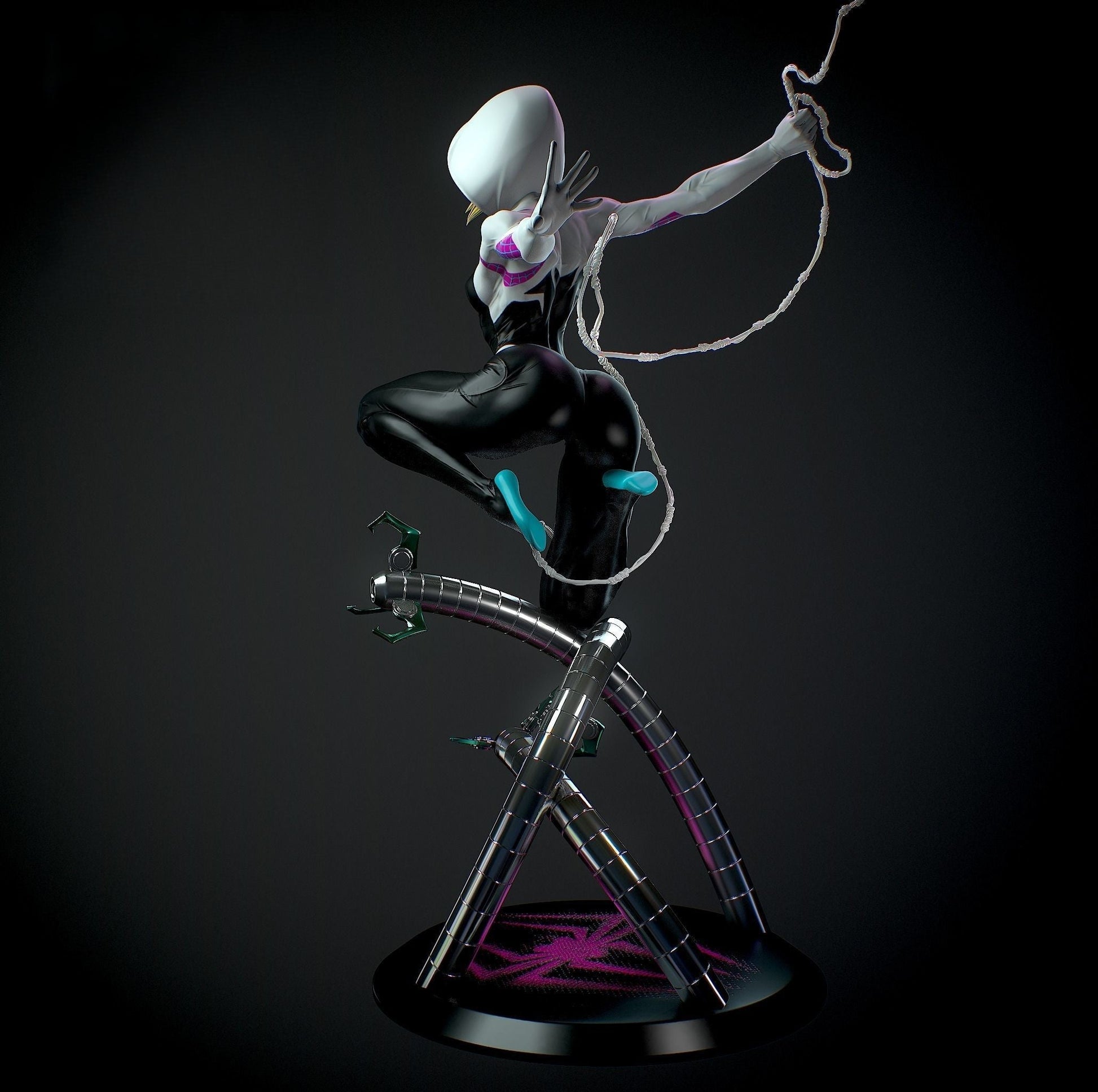 1427 Spider Gwen Special Edition - STL 3D Print Files - 3D Printed Garage Kit ガレージキット Resin Model Scale Figure フィギュア