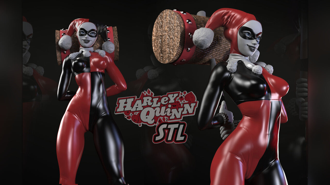 Harley Quinn Classic Special Edition - STL 3D Print Files - 3D Printed Garage Kit ガレージキット Resin Model Scale Figure フィギュア