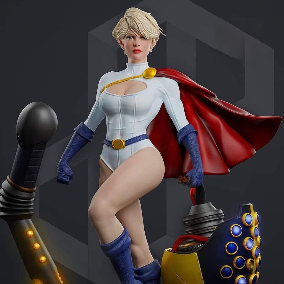 1368 Power Girl - DC Comics - STL 3D Print Files - 3D Printed Garage Kit ガレージキット Resin Model Scale Figure フィギュア