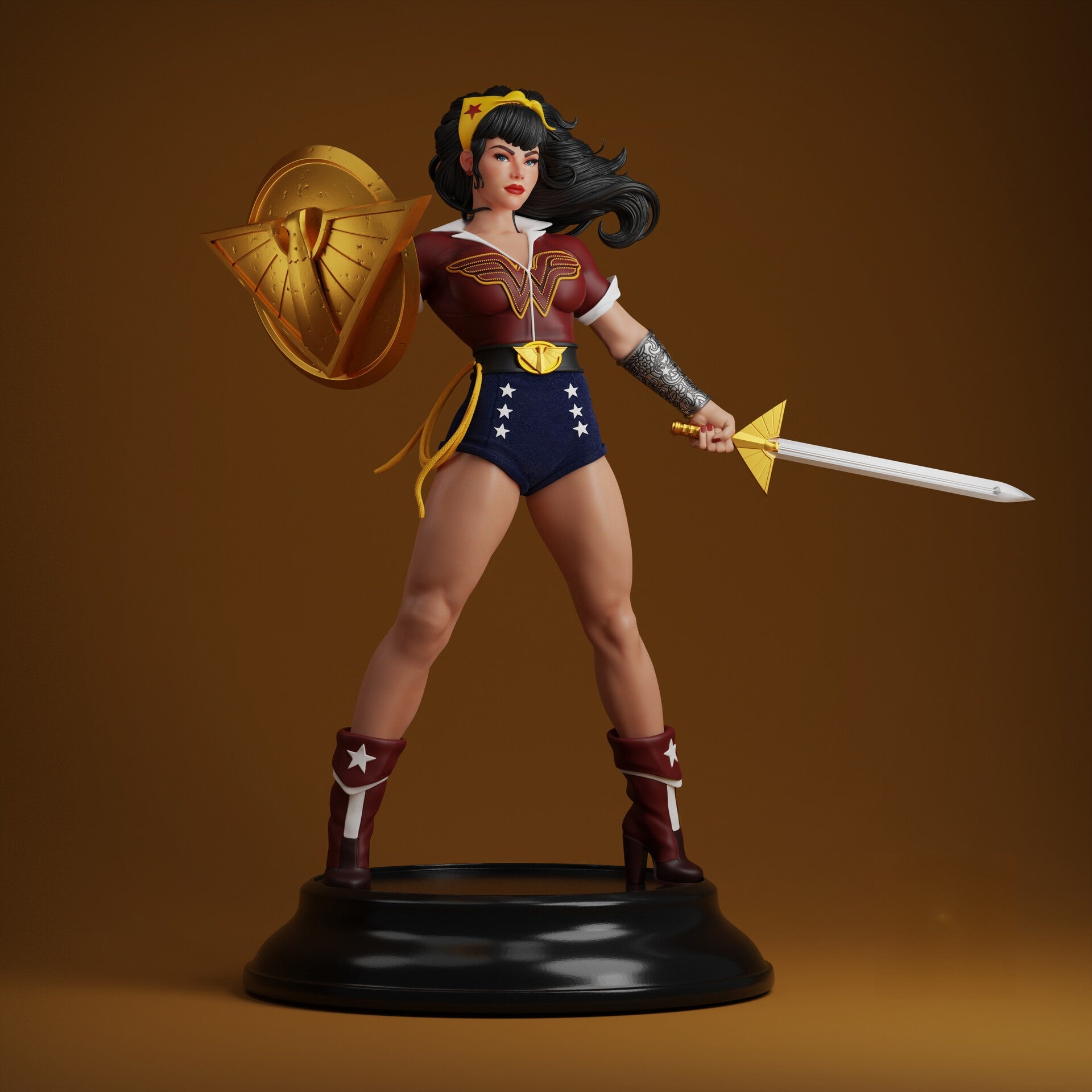 1339 Wonder Woman - DC Bombshells‎ - Diana of Themyscira - STL 3D Print Files - 3D Printed Garage Kit ガレージキット Resin Model Scale Figure フィギュア