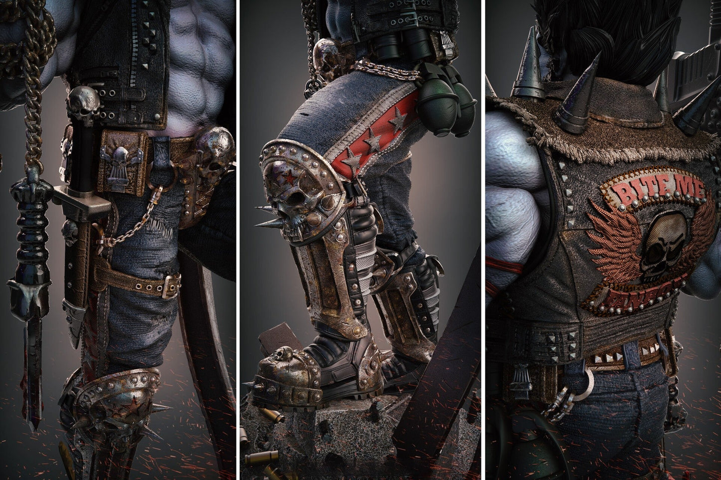 Lobo - DC Comics - STL 3D Print Files - 3D Printed Garage Kit ガレージキット Resin Model Scale Figure フィギュア